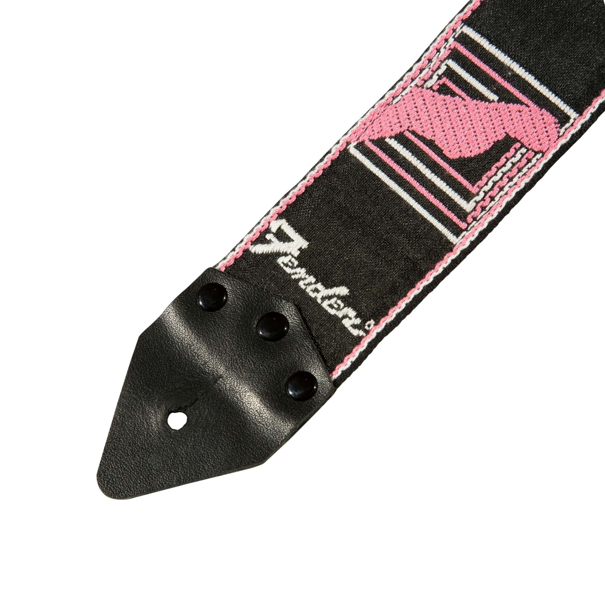 Fender Japan Hama Okamoto Signature Guitar Strap, Black/Pink |  FENDER |  GUITAR & BASS ACCESSORIES |  Zoso Music