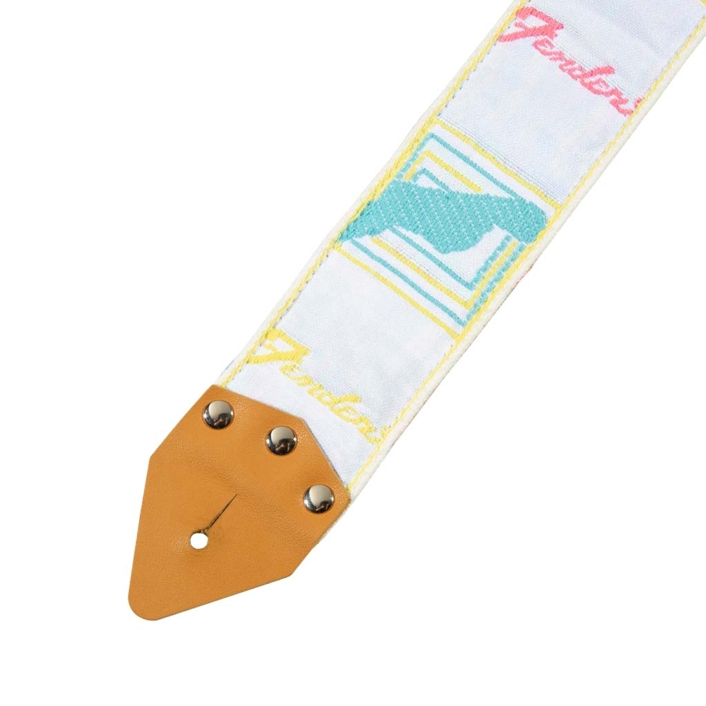 Fender Japan Hama Okamoto Signature Guitar Strap, White/Yellow/Pink/Blue/Grey |  FENDER |  GUITAR & BASS ACCESSORIES |  Zoso Music