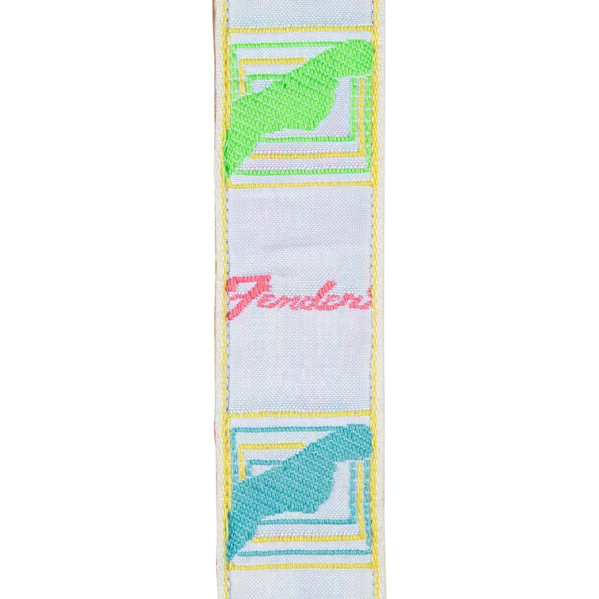 Fender Japan Hama Okamoto Signature Guitar Strap, White/Yellow/Pink/Blue/Grey |  FENDER |  GUITAR & BASS ACCESSORIES |  Zoso Music
