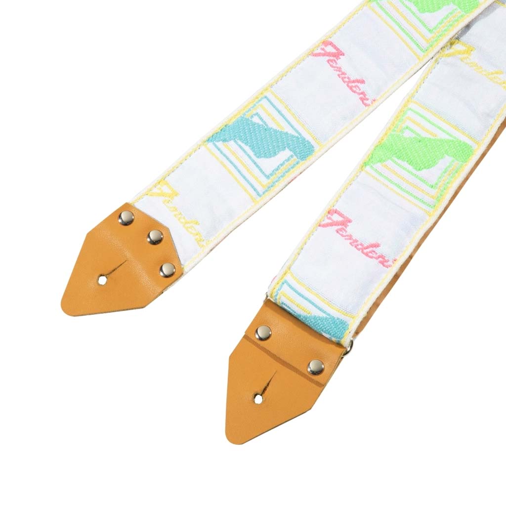 Fender Japan Hama Okamoto Signature Guitar Strap, White/Yellow/Pink/Blue/Grey |  FENDER |  GUITAR & BASS ACCESSORIES |  Zoso Music