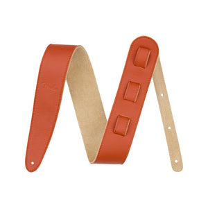 Fender 2.5 inch Limited Edition Leather Guitar Strap, Tangerine |  FENDER |  GUITAR & BASS ACCESSORIES |  Zoso Music