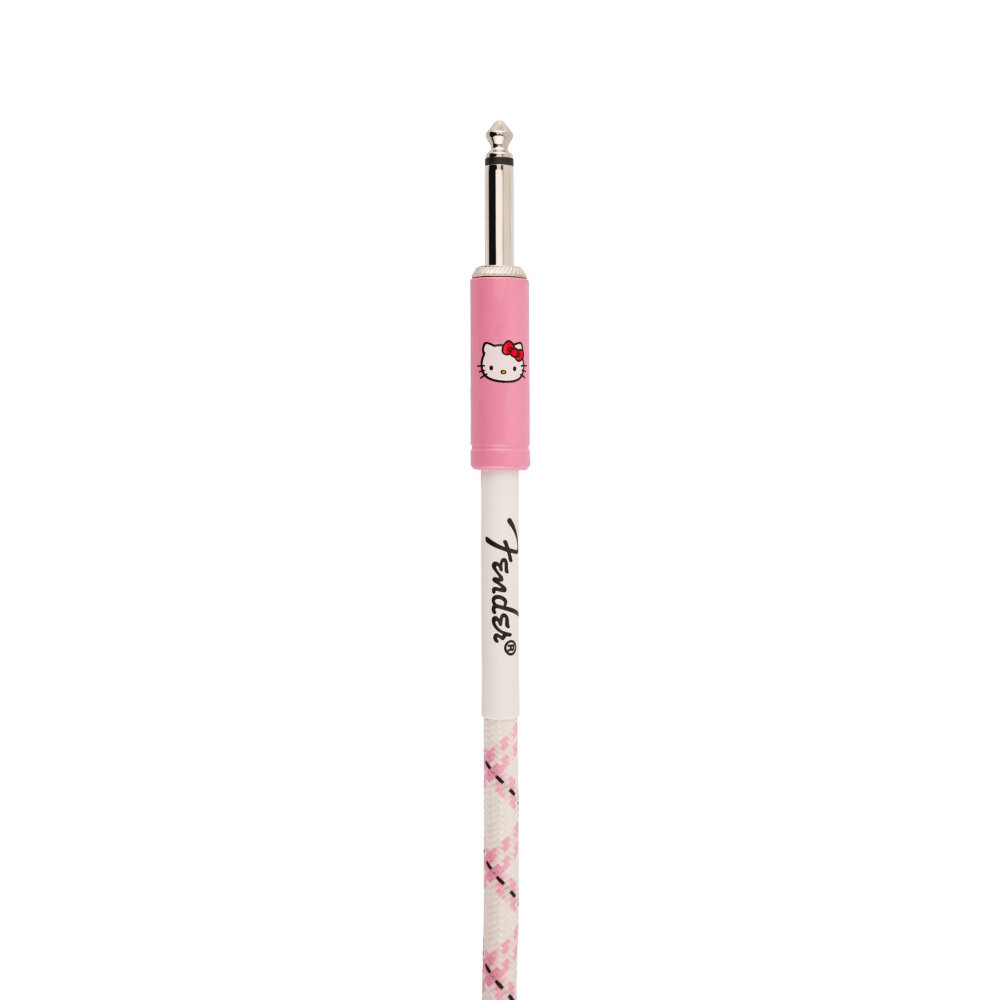 Fender Original Series 10 FT Hello Kitty Instrument Woven Cable, White/Pink |  FENDER |  CABLES |  Zoso Music