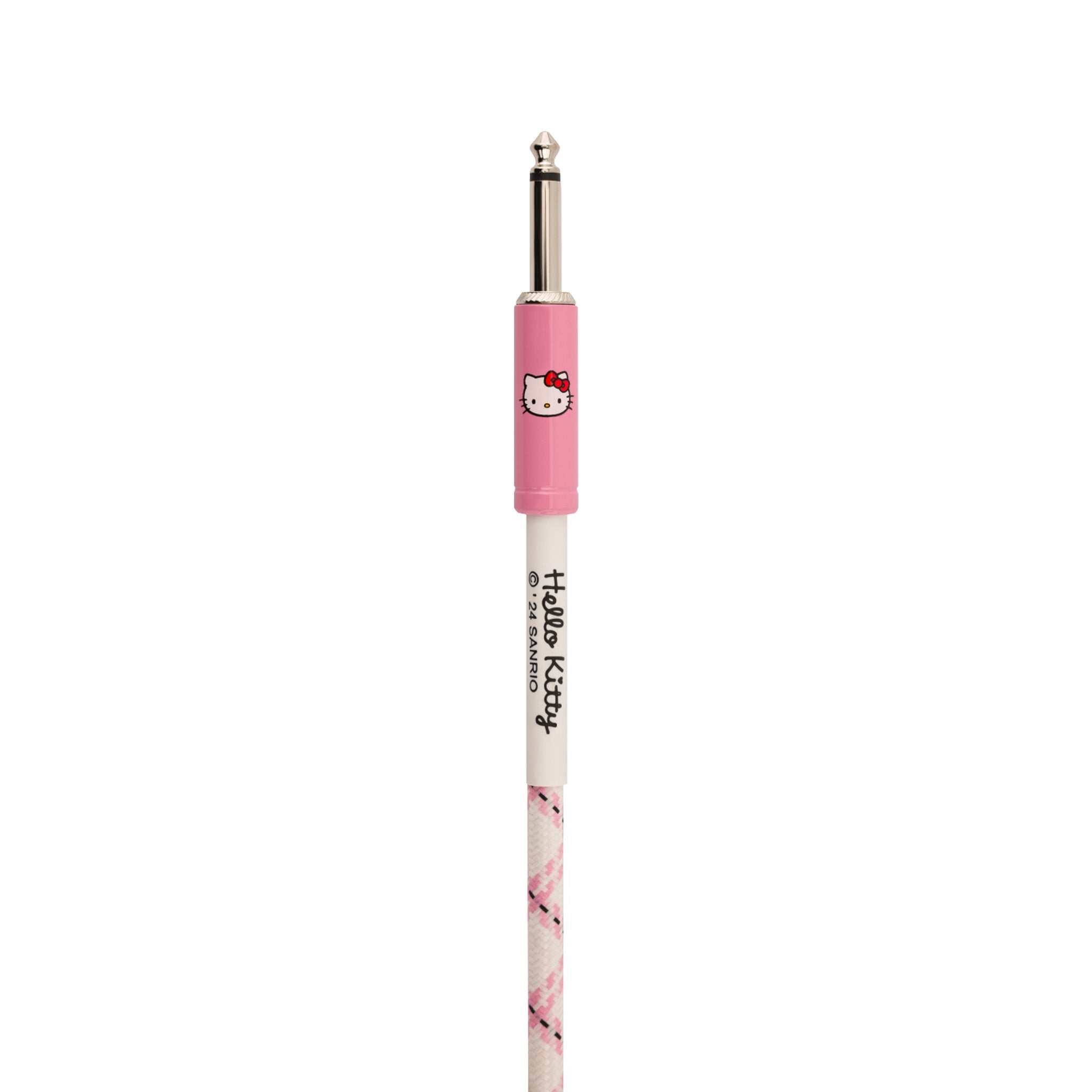 Fender Original Series 10 FT Hello Kitty Instrument Woven Cable, White/Pink |  FENDER |  CABLES |  Zoso Music