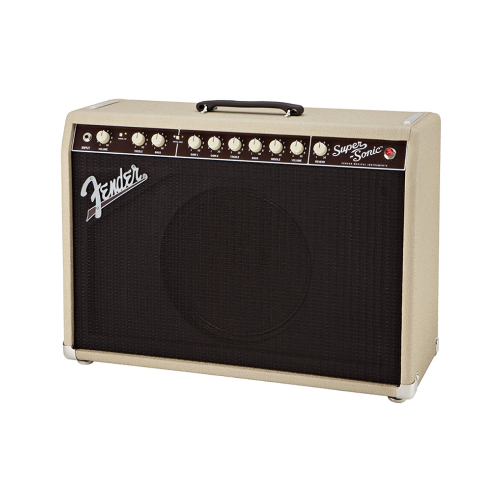 Fender Super Sonic 22 Tube Combo Guitar Amplifier, Blonde, 230V UK