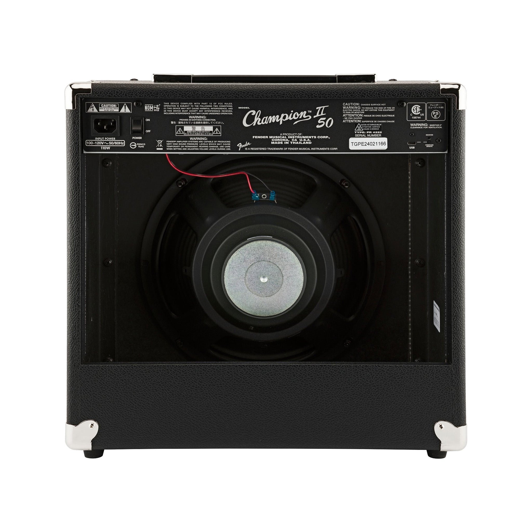 Fender Champion II 50 Guitar Combo Amplifier, 230V EU |  FENDER |  POWER AMPLIFIER |  Zoso Music