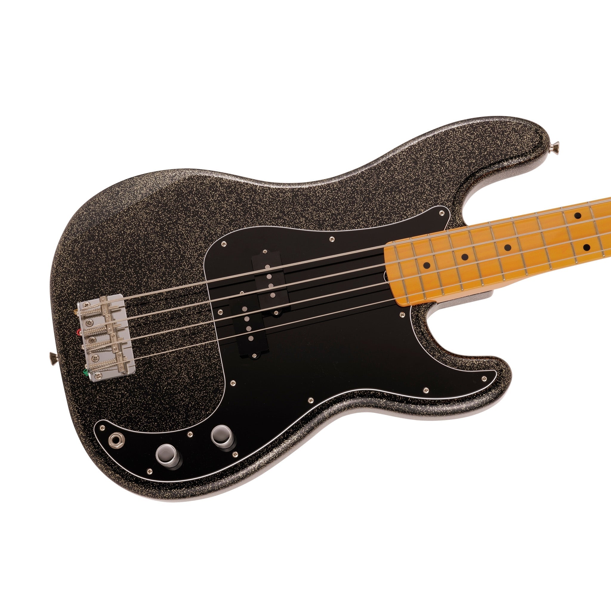 Fender J Signature Precision Bass Electric Guitar, Maple FB, Black Gold