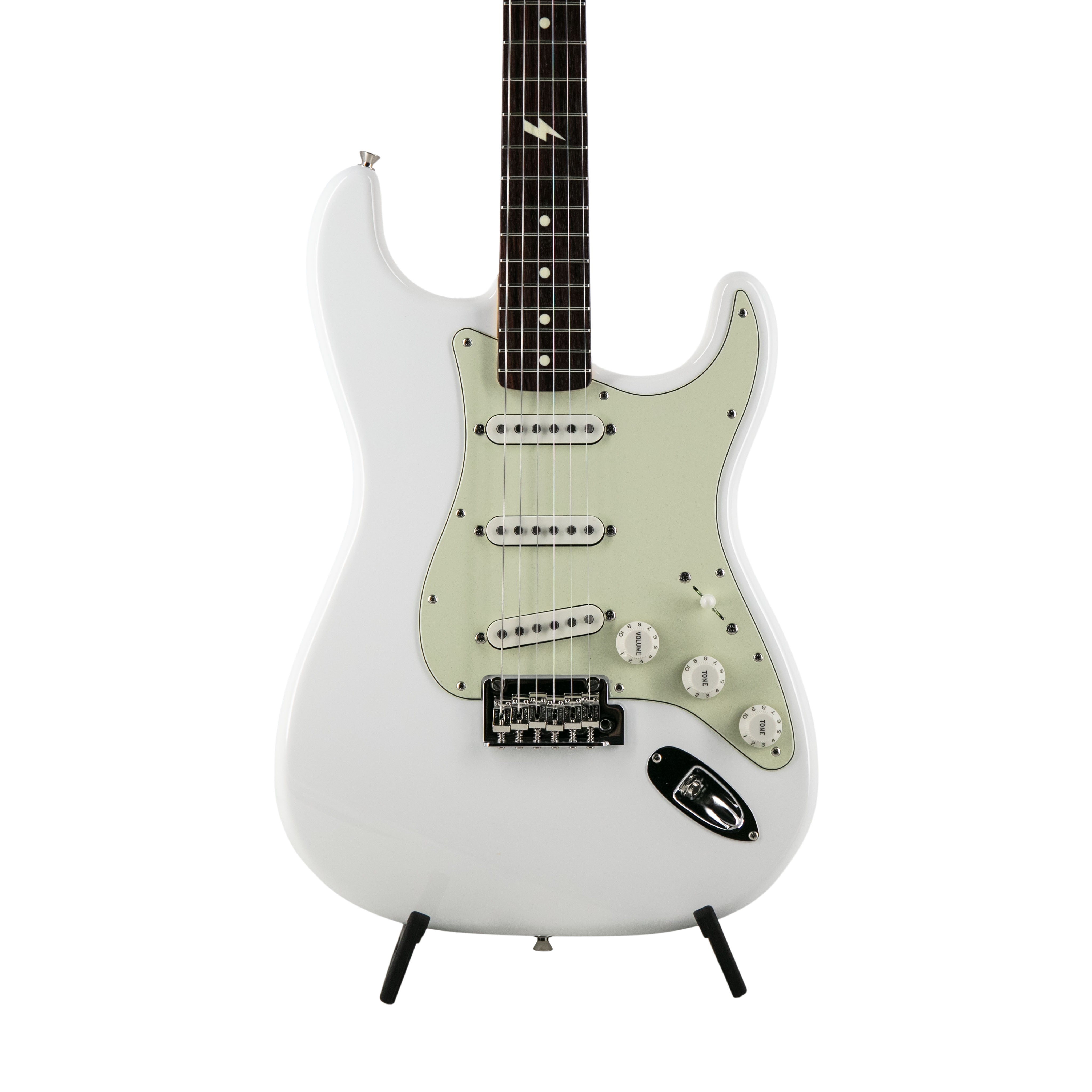 Fender Japan Sham Kamikaze Signature Reverse Headstock Stratocaster, RW FB, Arctic White | Zoso Music Sdn Bhd