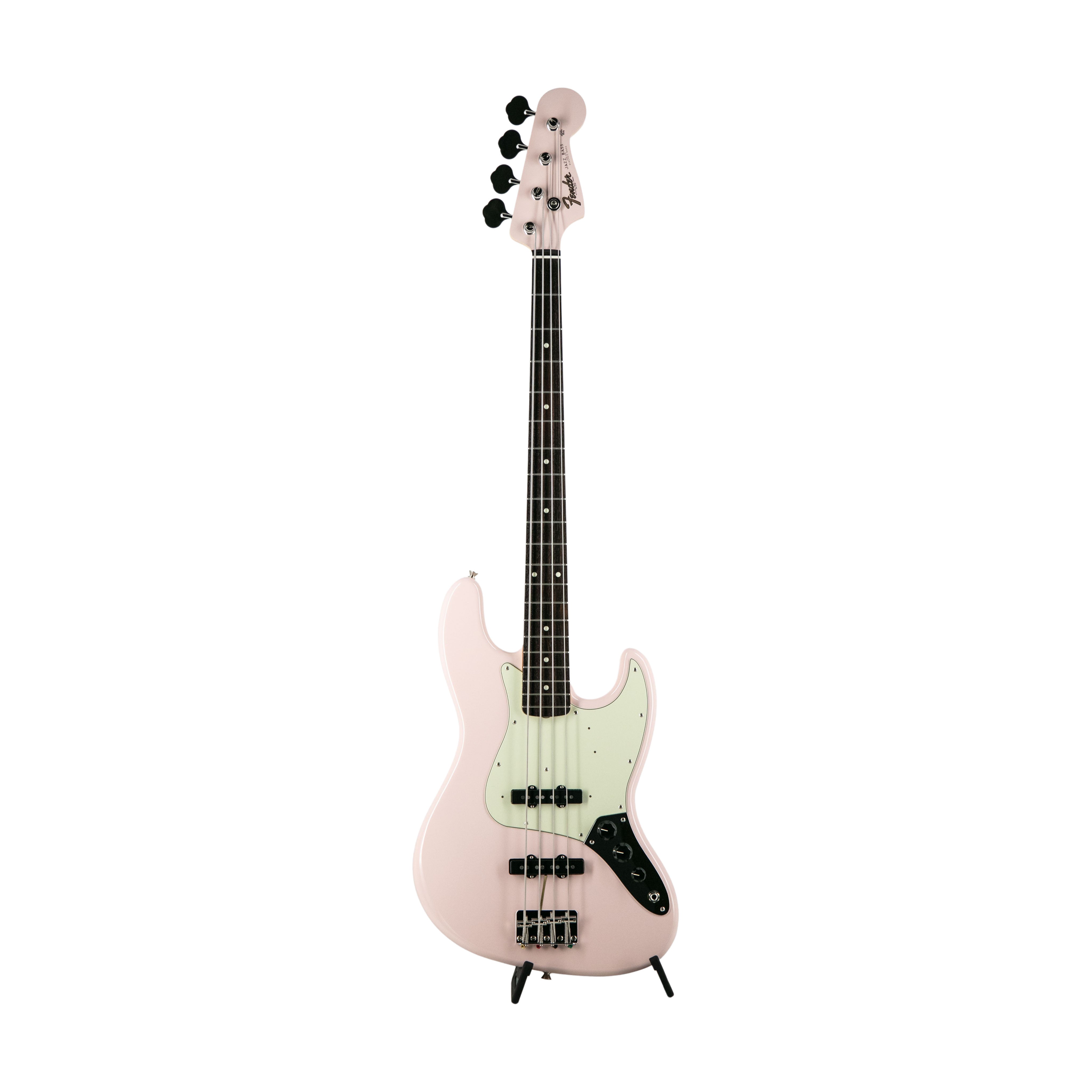 Fender FSR Collection Traditional 60s Jazz Bass Guitar, RW FB, Shell Pink
