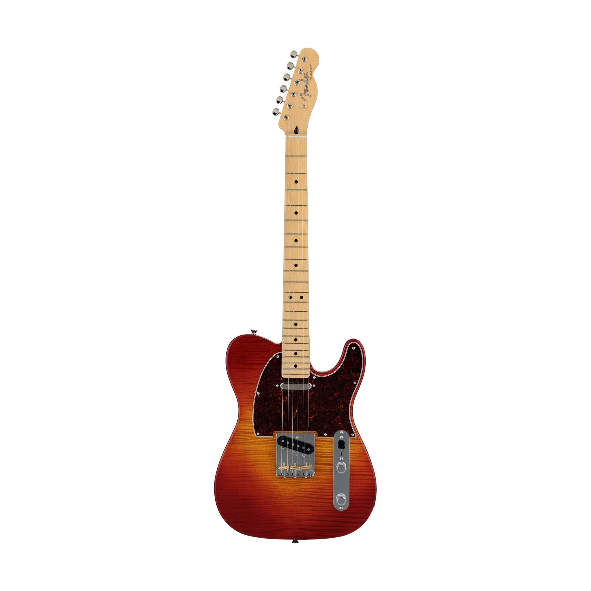 Fender Japan Hybrid II Telecaster Electric Guitar, Maple FB, Flame Sunset Orange Transparent |  FENDER |  ELECTRIC GUITAR |  Zoso Music