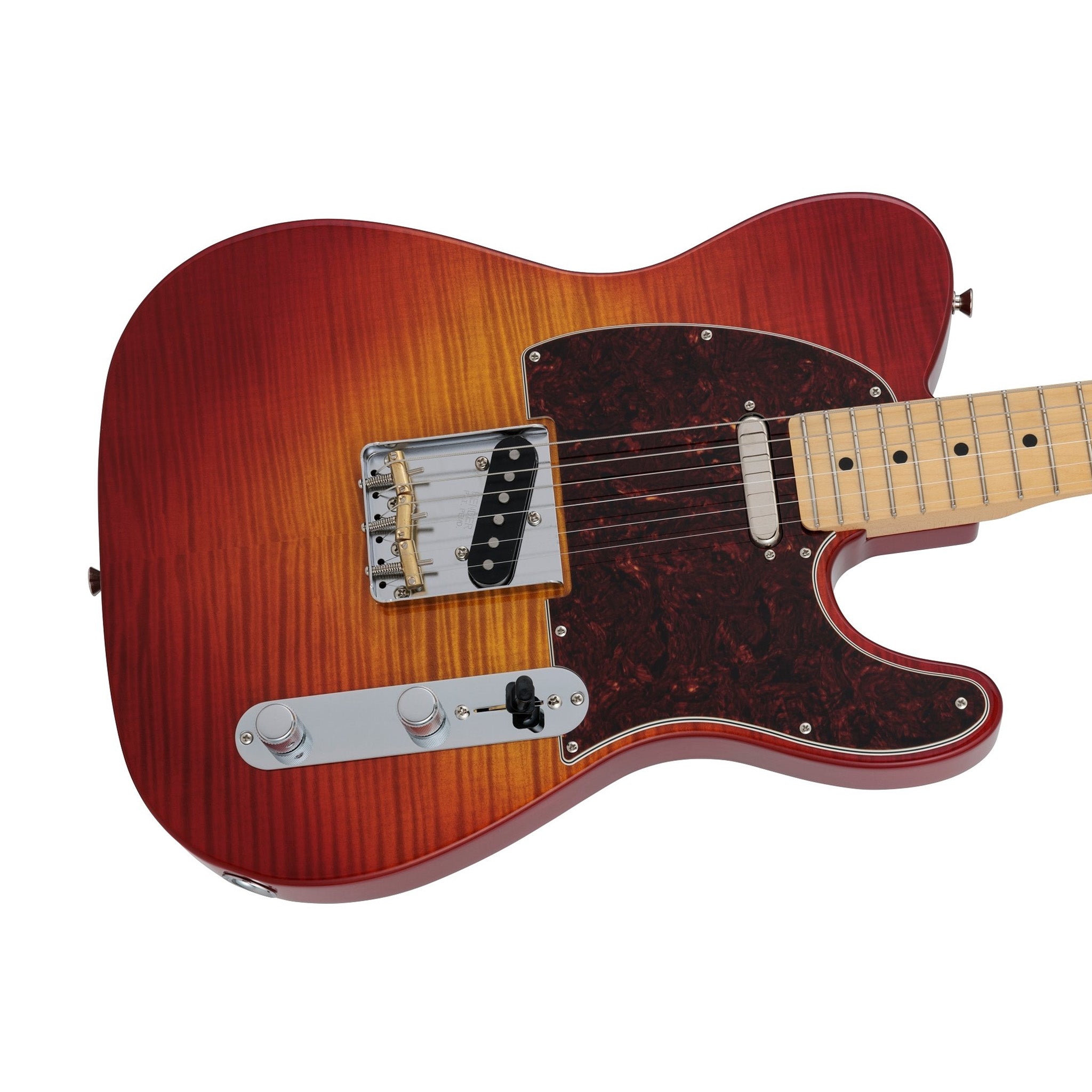 Fender Japan Hybrid II Telecaster Electric Guitar, Maple FB, Flame Sunset Orange Transparent |  FENDER |  ELECTRIC GUITAR |  Zoso Music