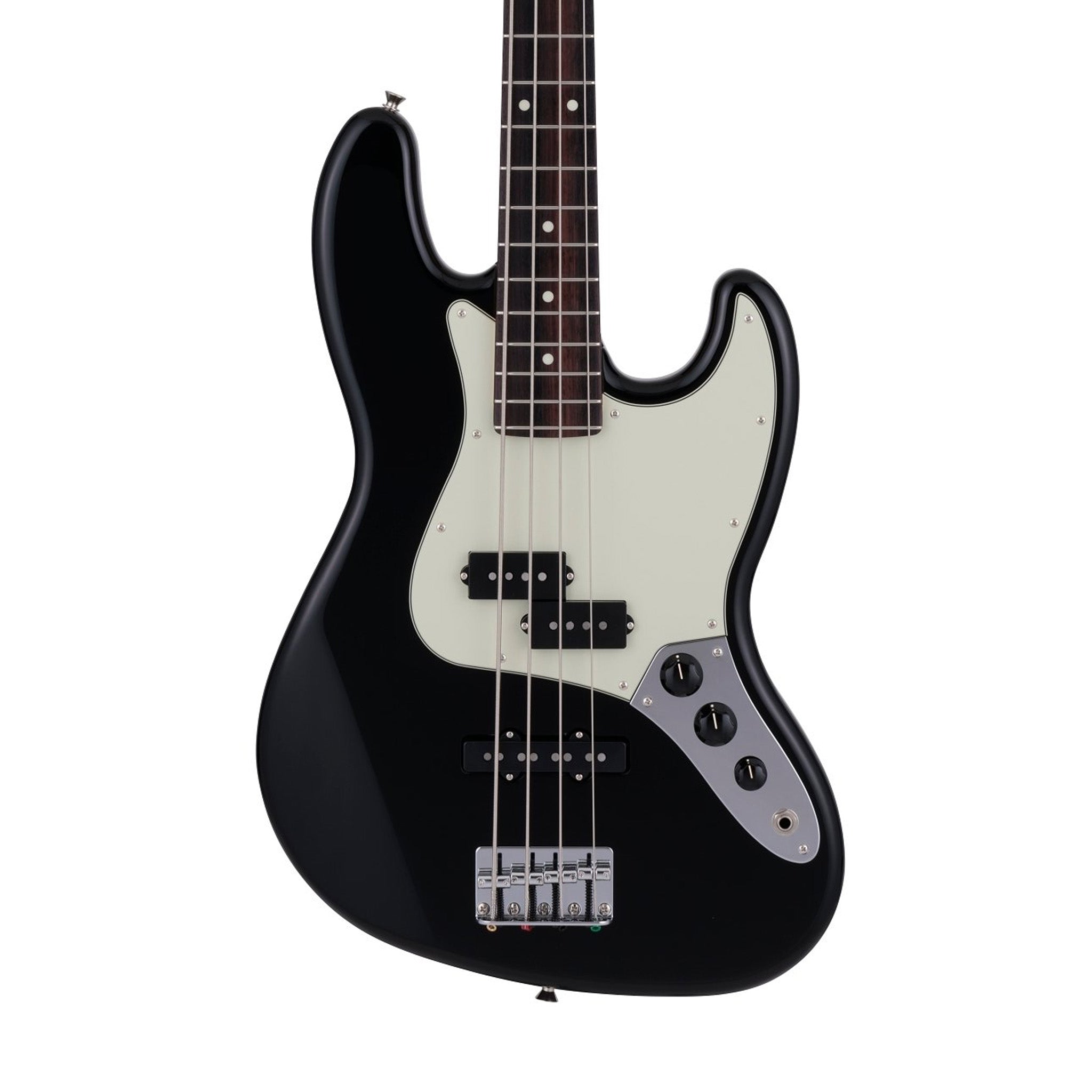 Fender Japan Hybrid II Jazz Bass PJ Guitar, RW FB, Black | Zoso Music Sdn Bhd