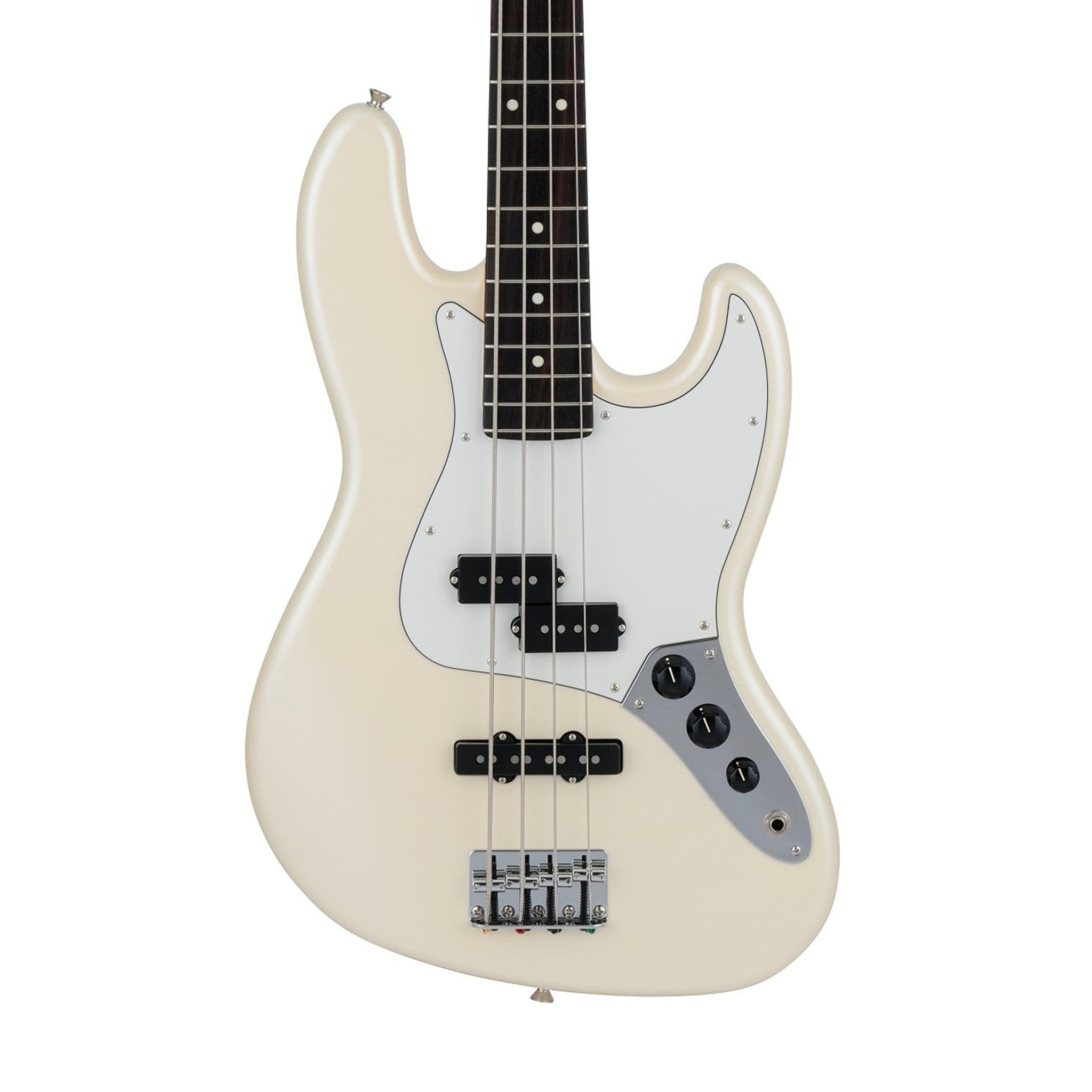 Fender Japan Hybrid II Jazz Bass PJ Guitar, RW FB, Olympic Pearl | Zoso Music Sdn Bhd