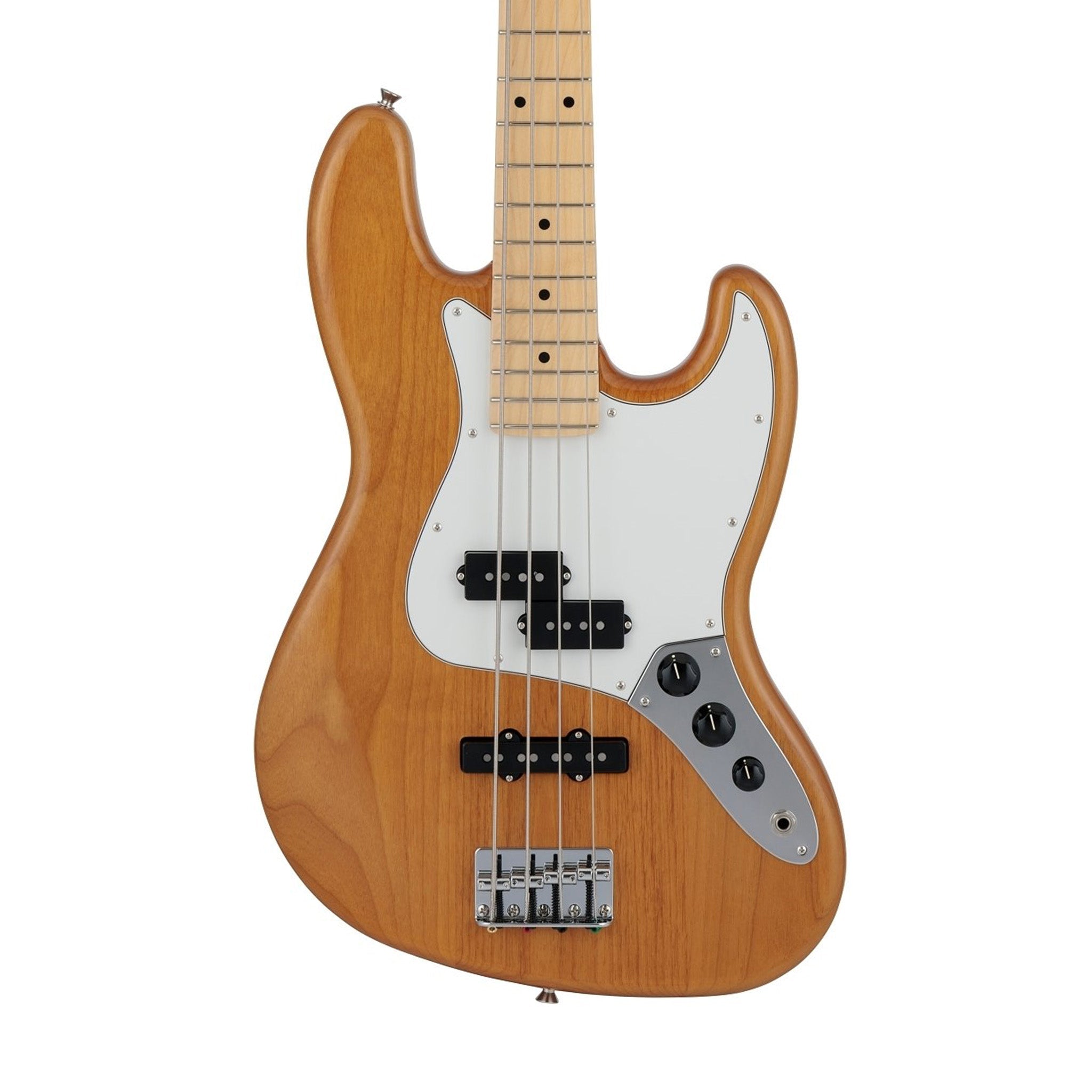 Fender Japan Hybrid II Jazz Bass PJ Guitar, Maple FB, Vintage Natural | Zoso Music Sdn Bhd