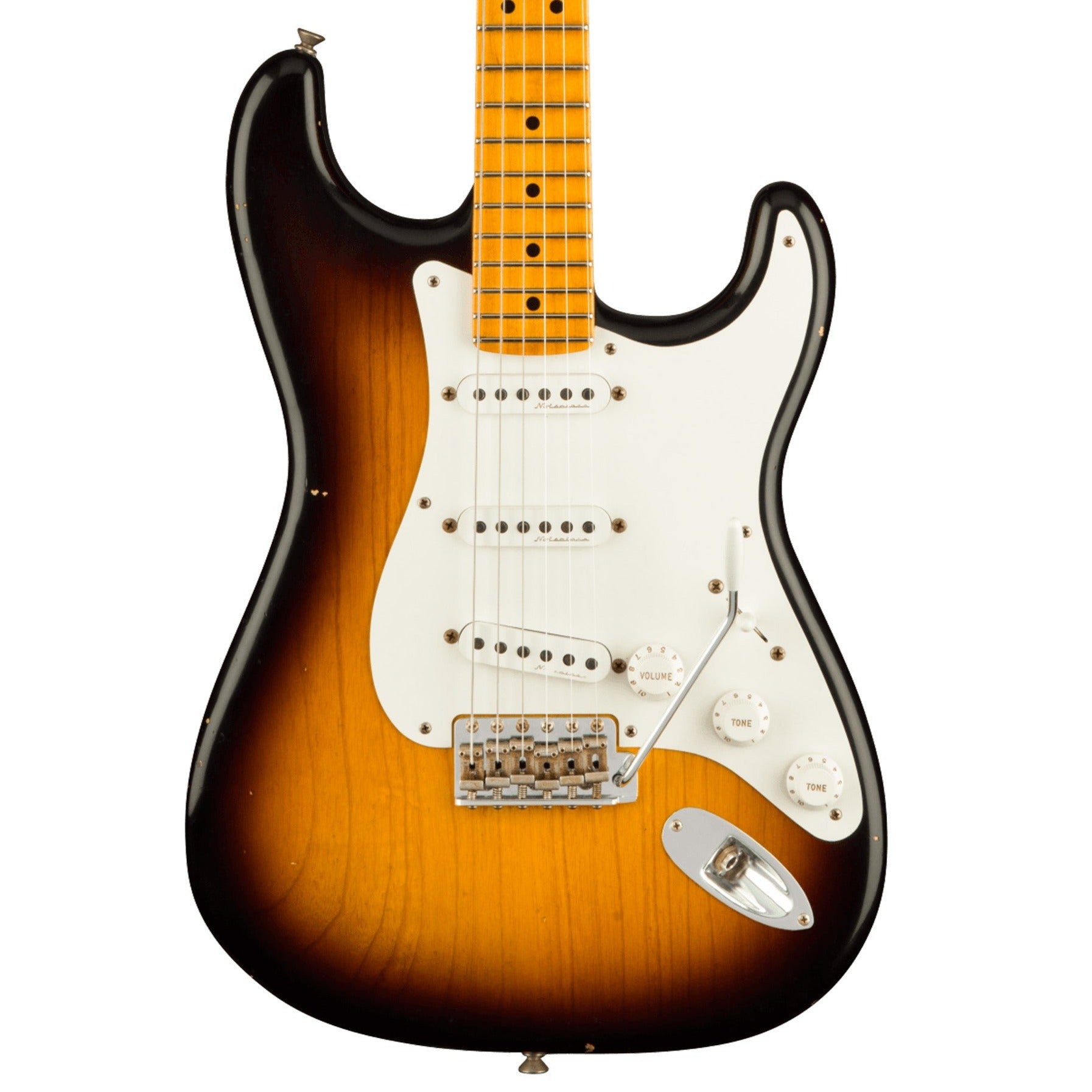 Fender Custom Shop Eric Clapton Signature Journeyman Relic Stratocaster, Maple FB, 2-Color Sunburst | Zoso Music Sdn Bhd