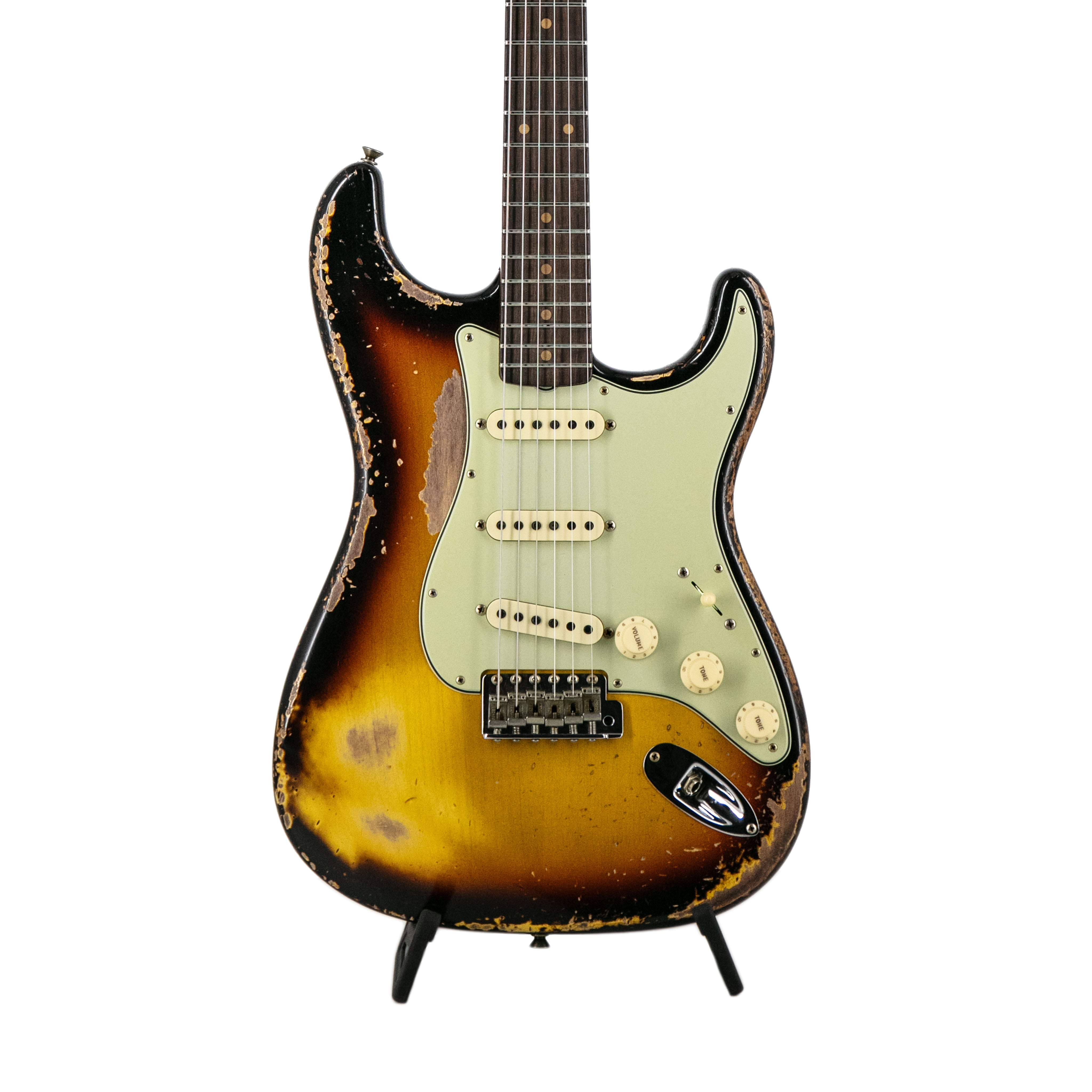 Fender Custom Shop 61 Bone Tone Stratocaster Super Heavy Relic, Super Faded Aged 3-Color Sunburst | Zoso Music Sdn Bhd