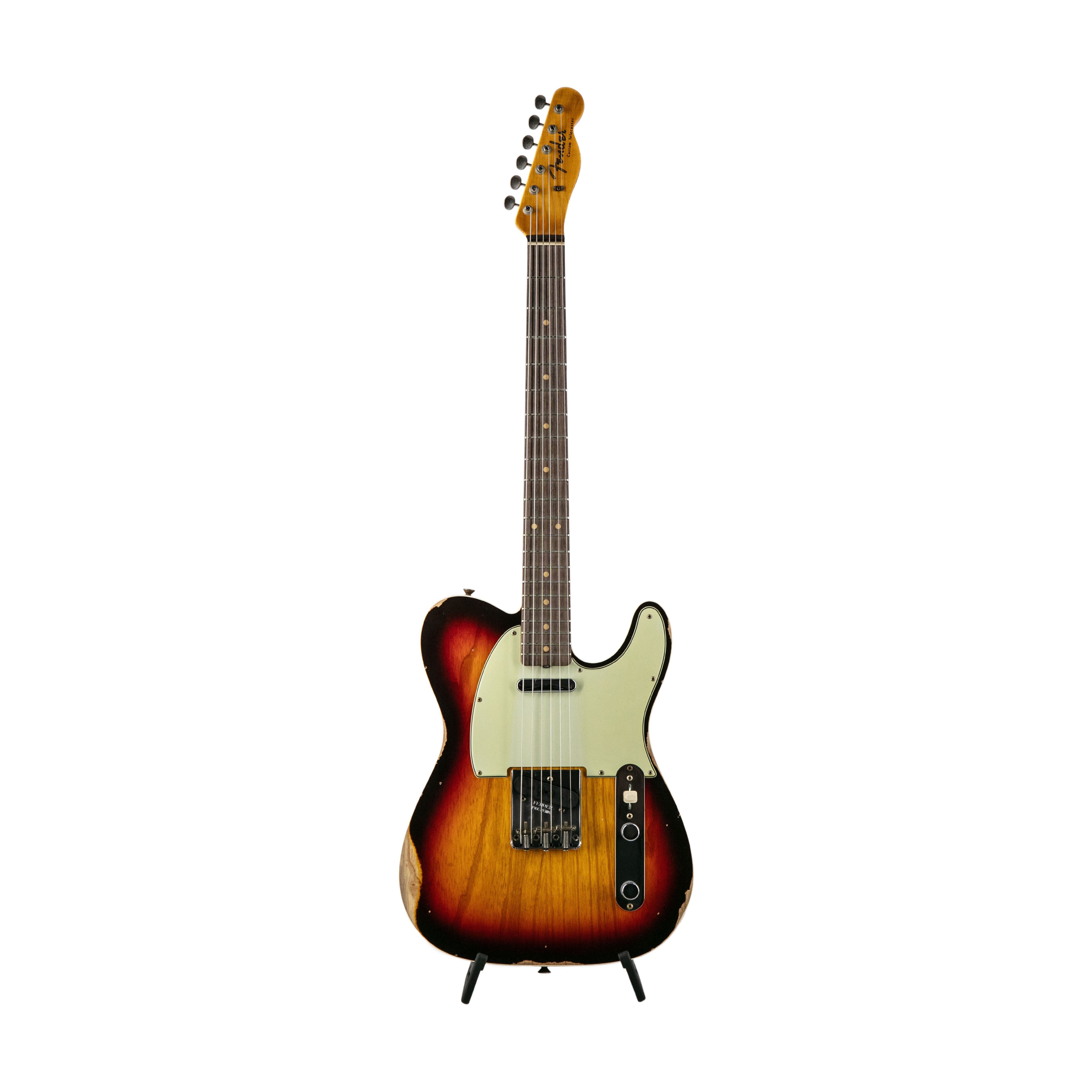 Fender Custom Shop Limited 1960 Telecaster Custom Relic Electric Guitar, Chocolate 3-Color Sunburst