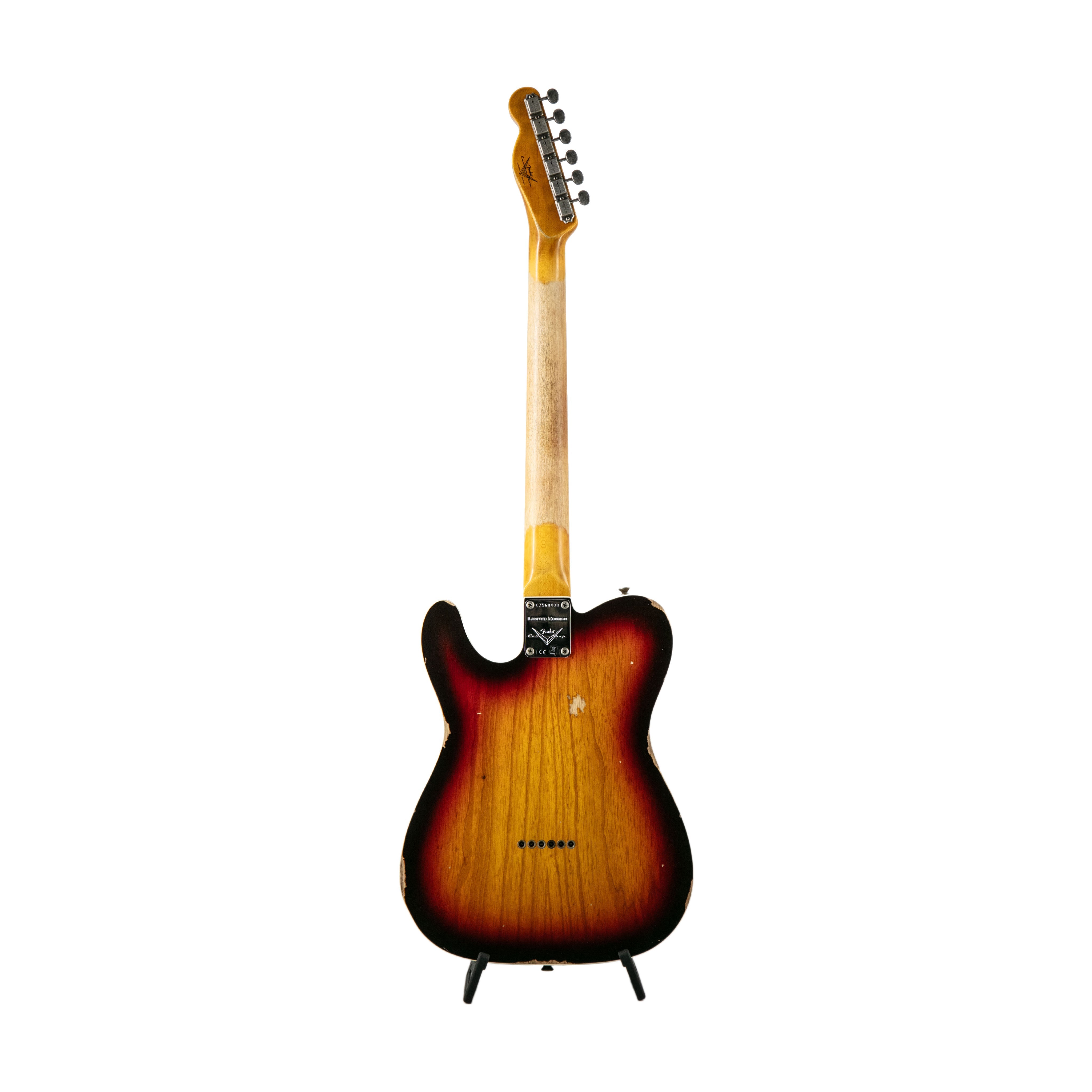 Fender Custom Shop Limited 1960 Telecaster Custom Relic Electric Guitar, Chocolate 3-Color Sunburst