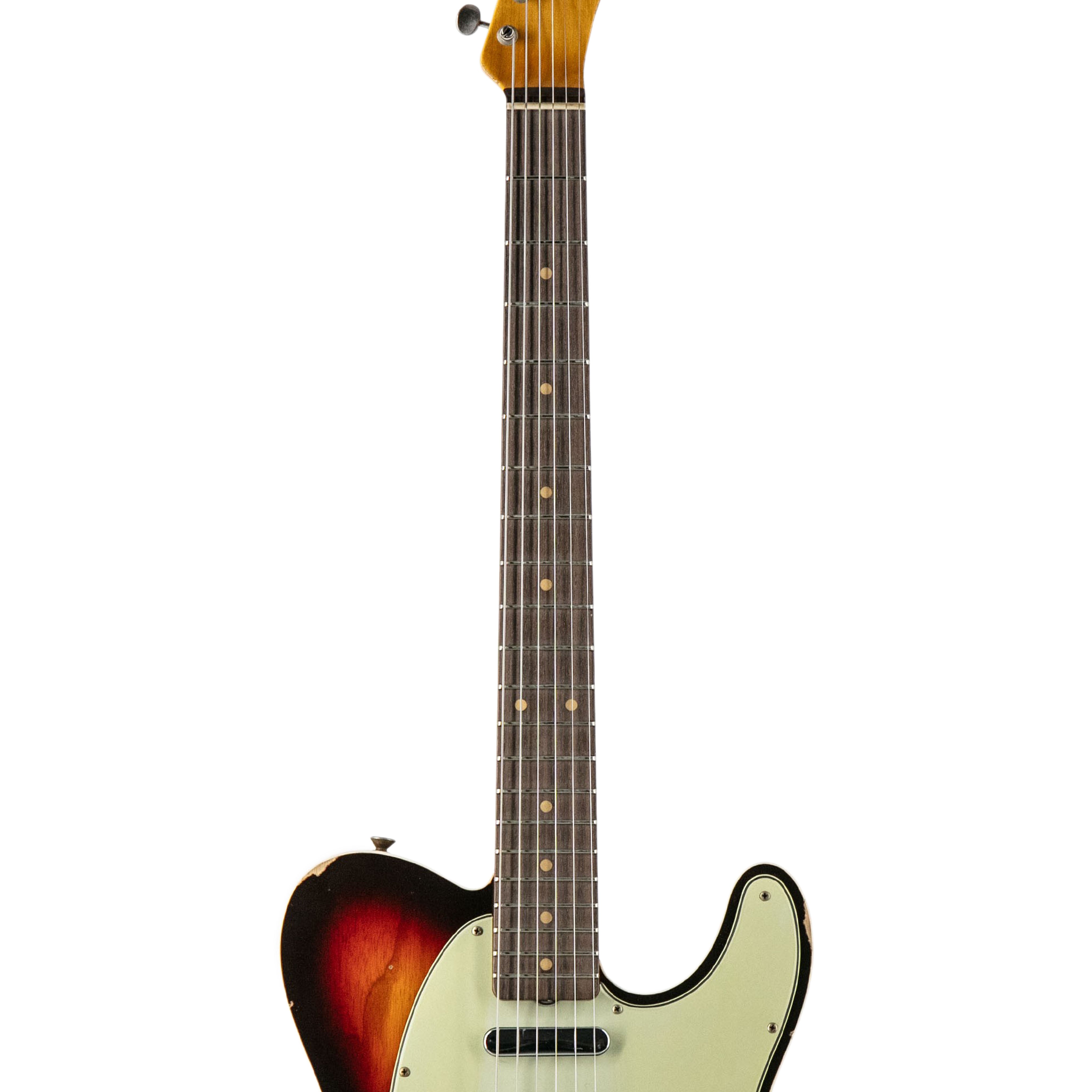 Fender Custom Shop Limited 1960 Telecaster Custom Relic Electric Guitar, Chocolate 3-Color Sunburst
