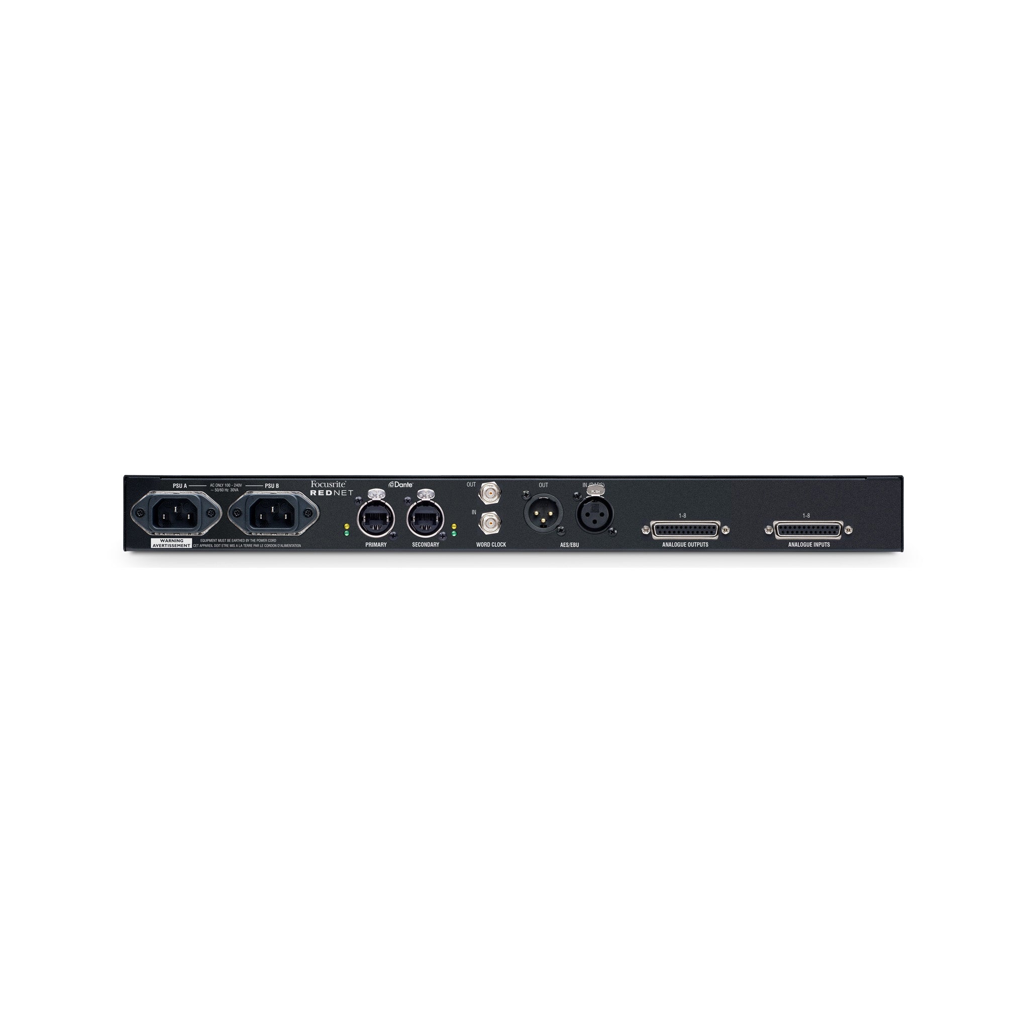 Focusrite Rednet A8R 8-in/8-out Ethernet Audio Network Interface with Power Supply Redundancy