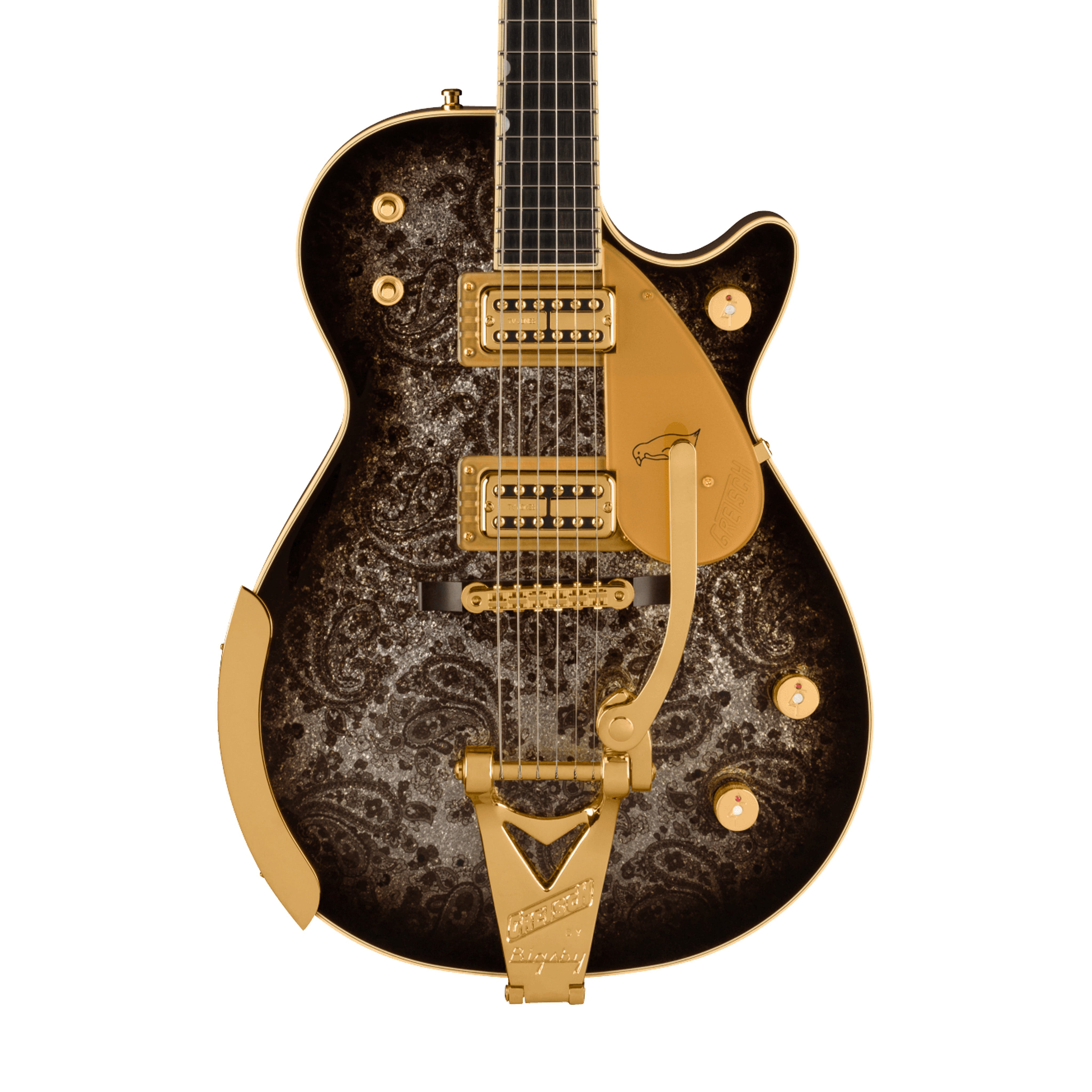 Gretsch G6134TG Limited Edition Paisley Penguin Electric Guitar w/String-Thru Bigsby, Black Paisley | Zoso Music Sdn Bhd