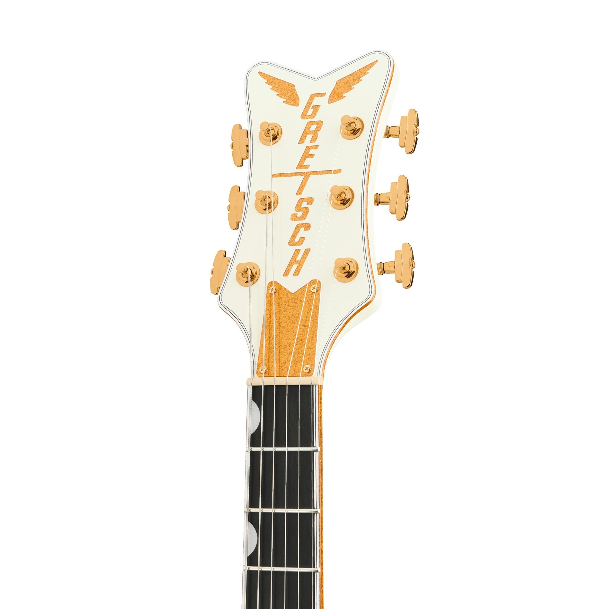 Gretsch Falcon Center Block LTD Double-Cut w/String-Thru Bigsby Electric Guitar, Vintage White |  GRETSCH |  ELECTRIC GUITAR |  Zoso Music