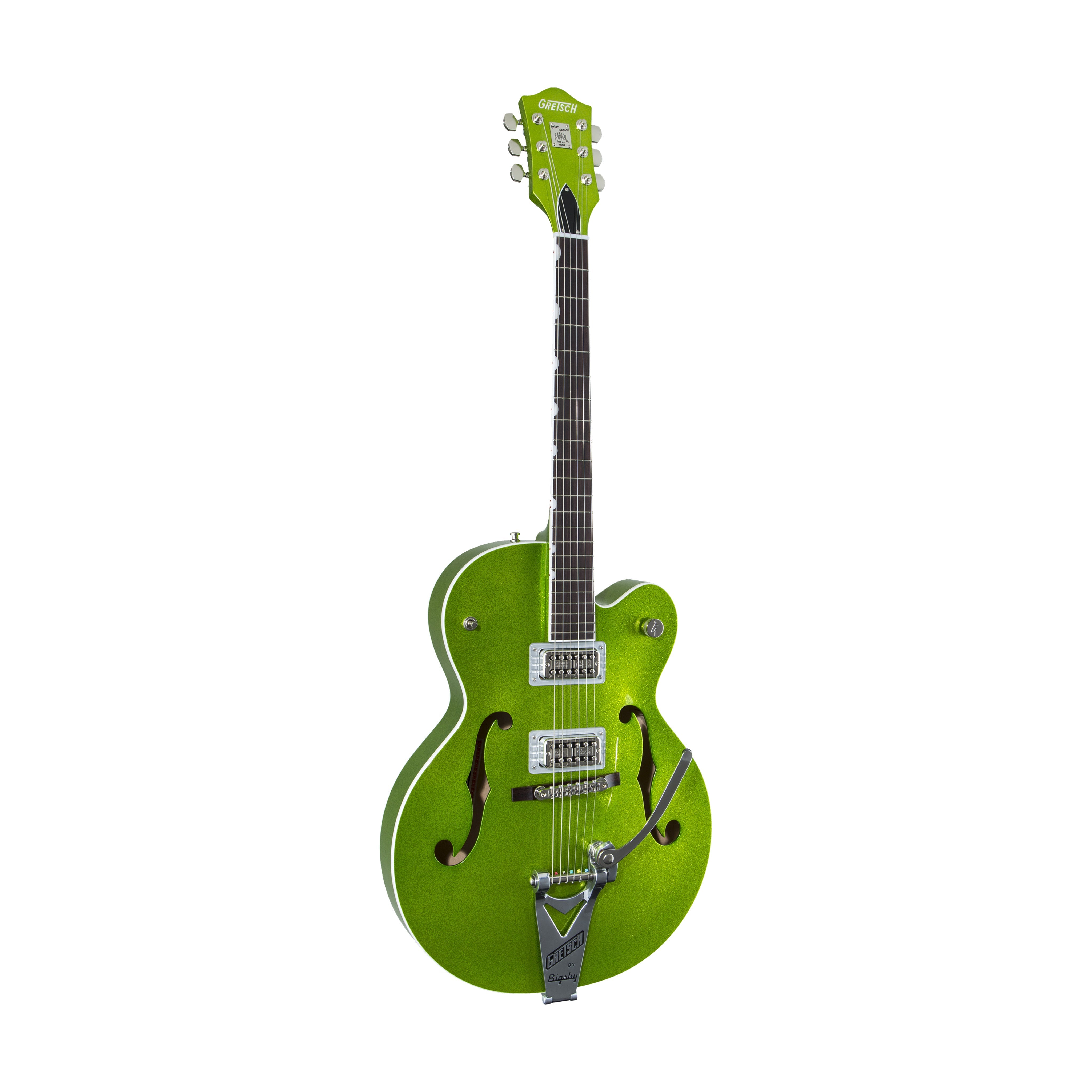 Gretsch G6120T Brian Setzer Signature Hot Rod Electric Guitar, Extreme Coolant Green Sparkle