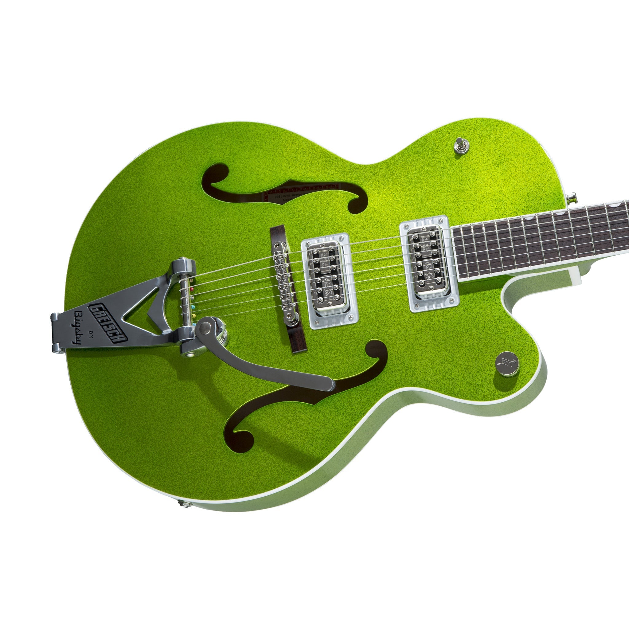 Gretsch G6120T Brian Setzer Signature Hot Rod Electric Guitar, Extreme Coolant Green Sparkle
