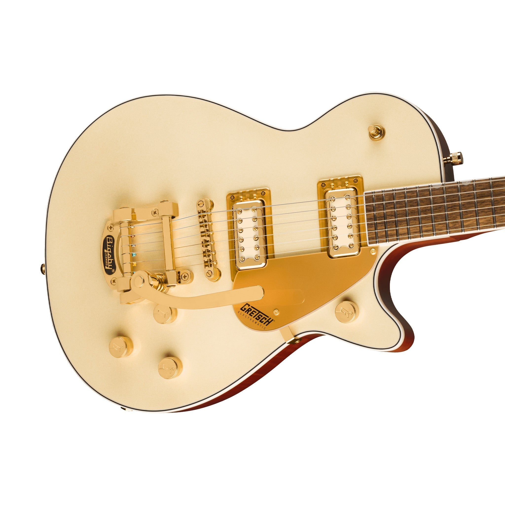 Gretsch Electromatic Pristine LTD Jet Electric Guitar w/Bigsby, Laurel FB, White Gold |  GRETSCH |  ELECTRIC GUITAR |  Zoso Music