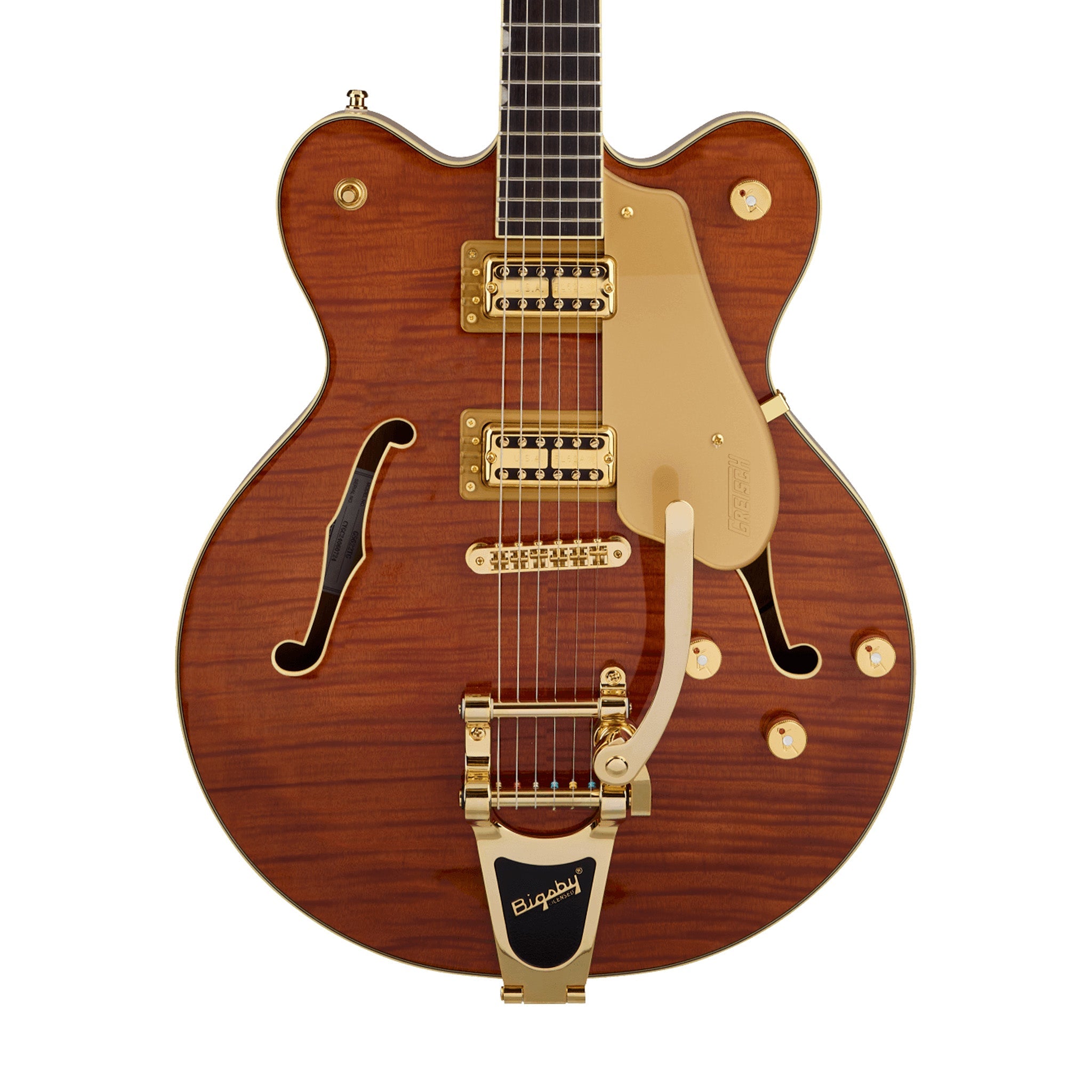 Gretsch Electromatic LTD Flame Okoume Broadkaster Double-Cut Guitar w/Bigsby, RW FB, Roundup Orange | Zoso Music Sdn Bhd