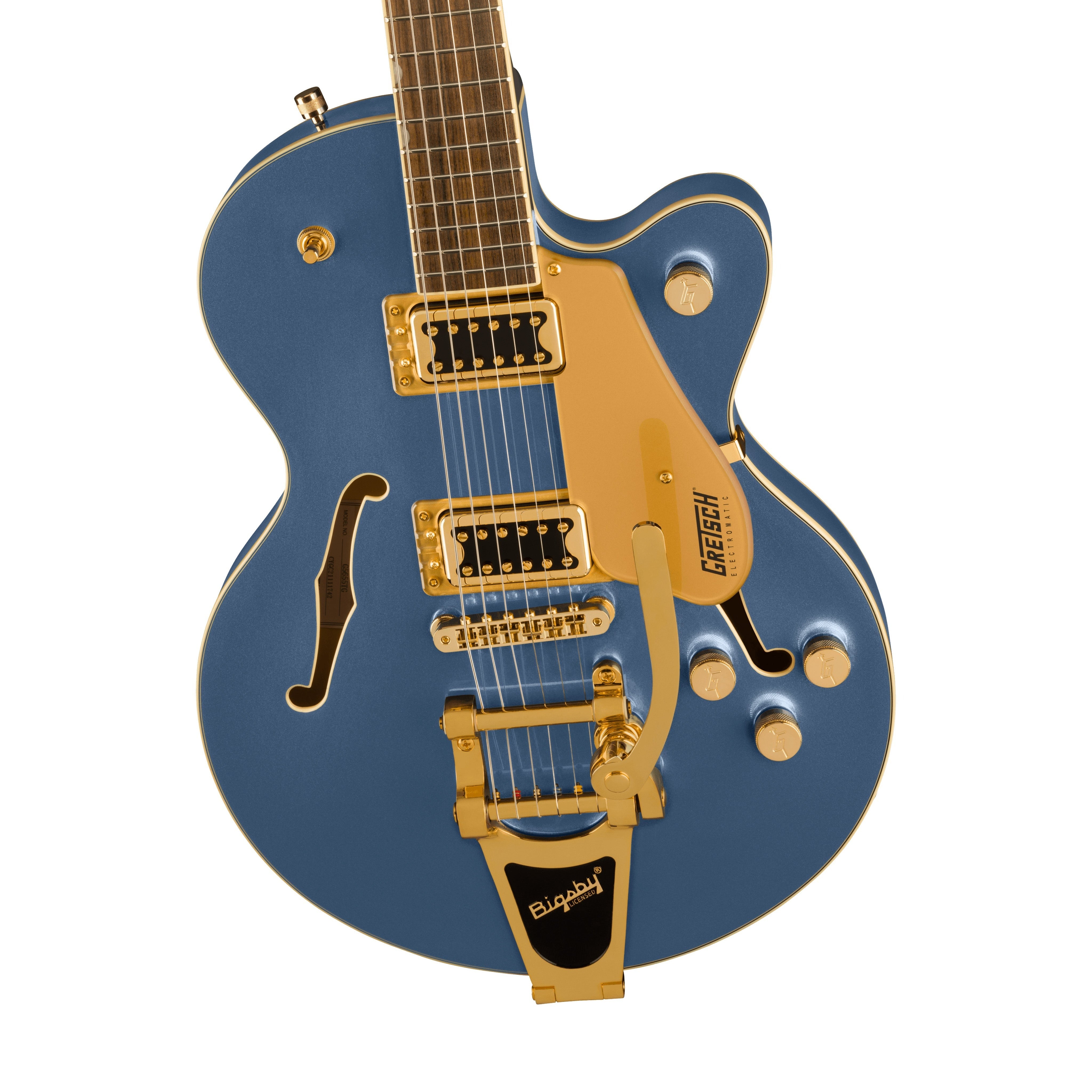 Gretsch G5655TG Electromatic Centre Block Jr Single-Cut Guitar w/Bigsby, Laurel FB Electric Guitar, Cerulean Smoke