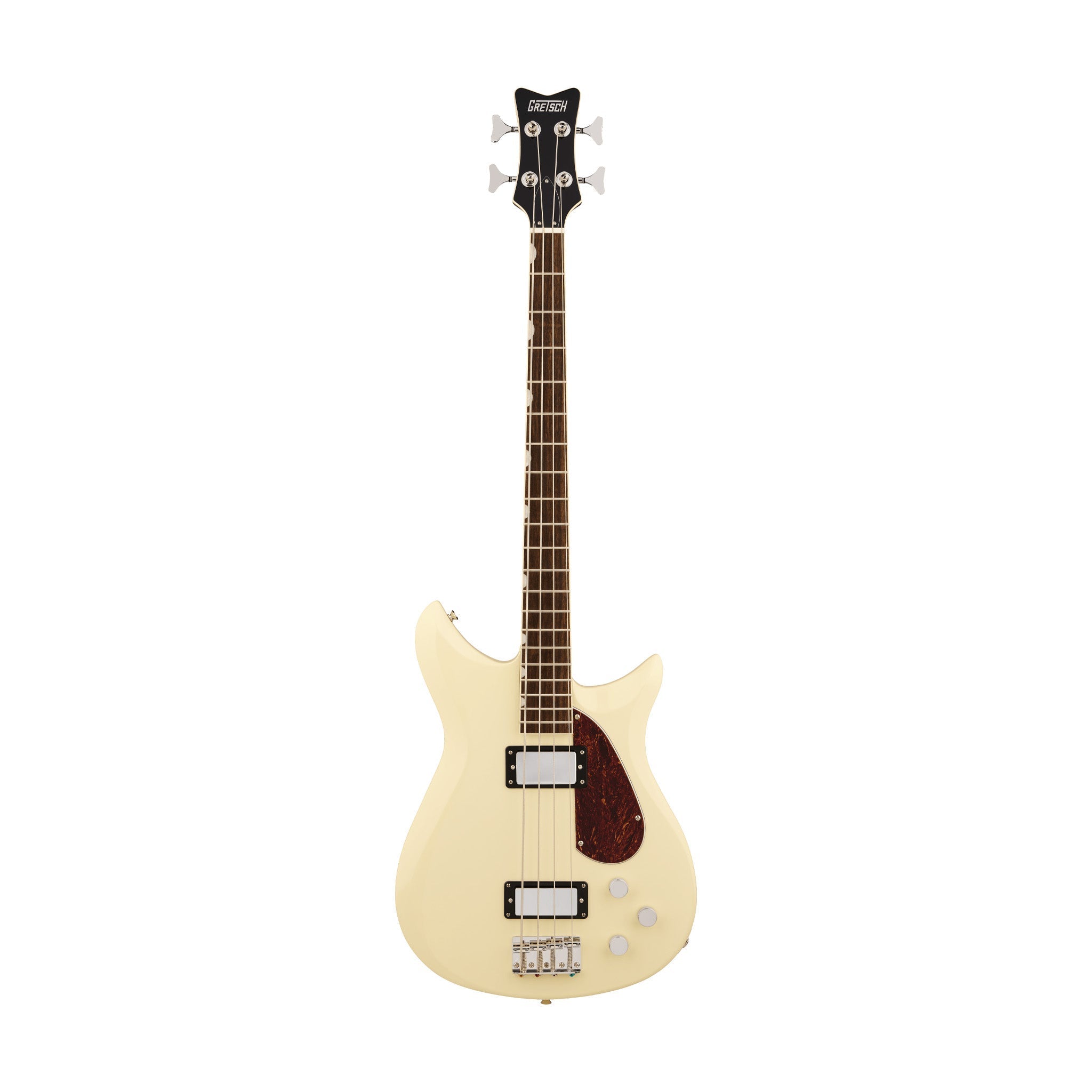 Gretsch Electromatic CVT Bass Double-Cut Guitar, Laurel FB, Vintage White |  GRETSCH |  BASS GUITAR |  Zoso Music