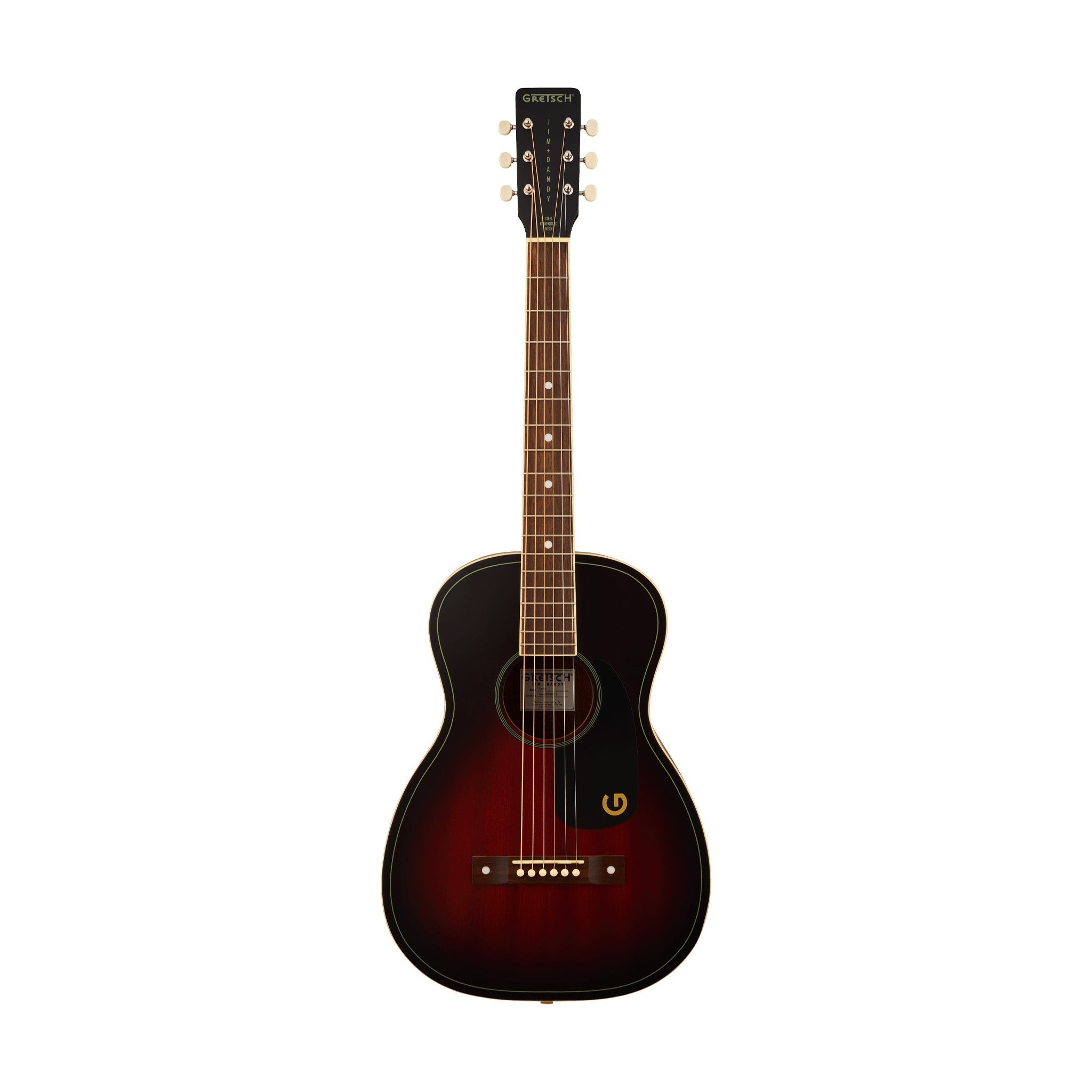 Gretsch Jim Dandy Parlor Acoustic Guitar, Deep Cherry Burst |  GRETSCH |  ACOUSTIC GUITAR |  Zoso Music