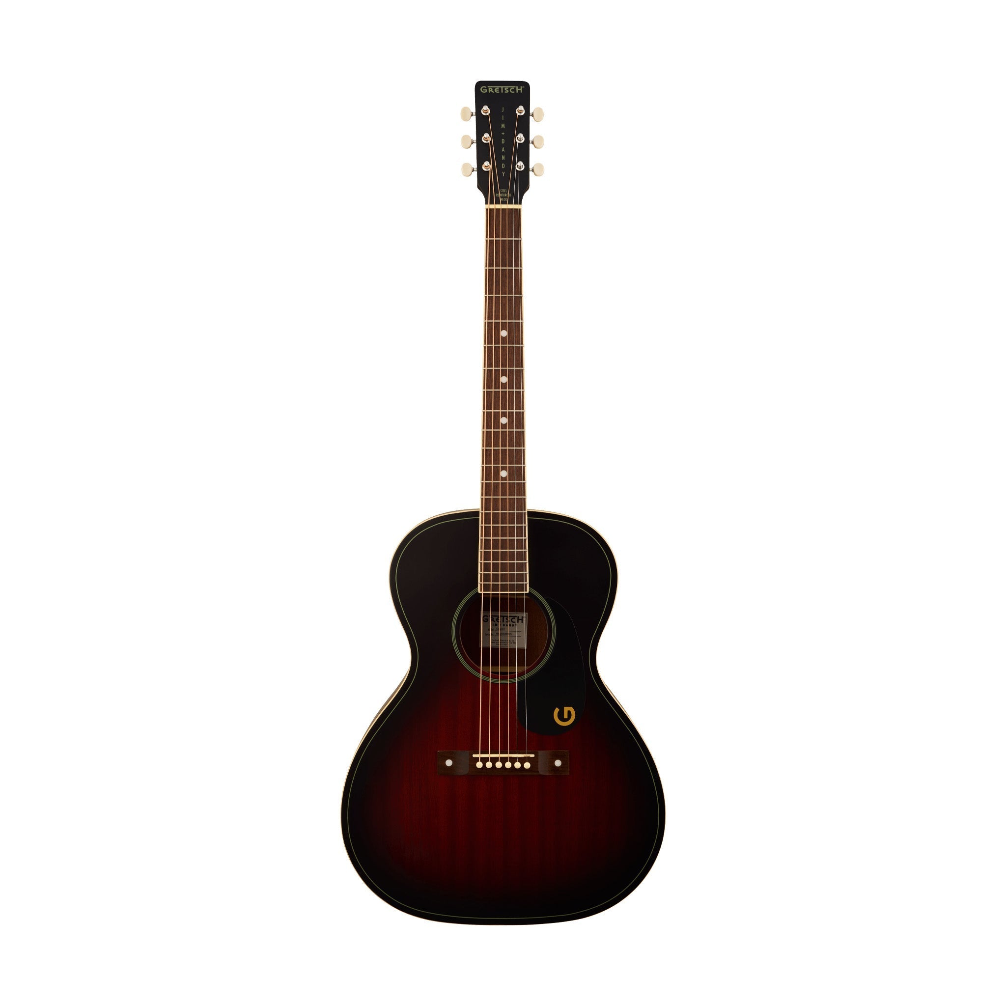 Gretsch Jim Dandy Concert Acoustic Guitar, Deep Cherry Burst |  GRETSCH |  ACOUSTIC GUITAR |  Zoso Music