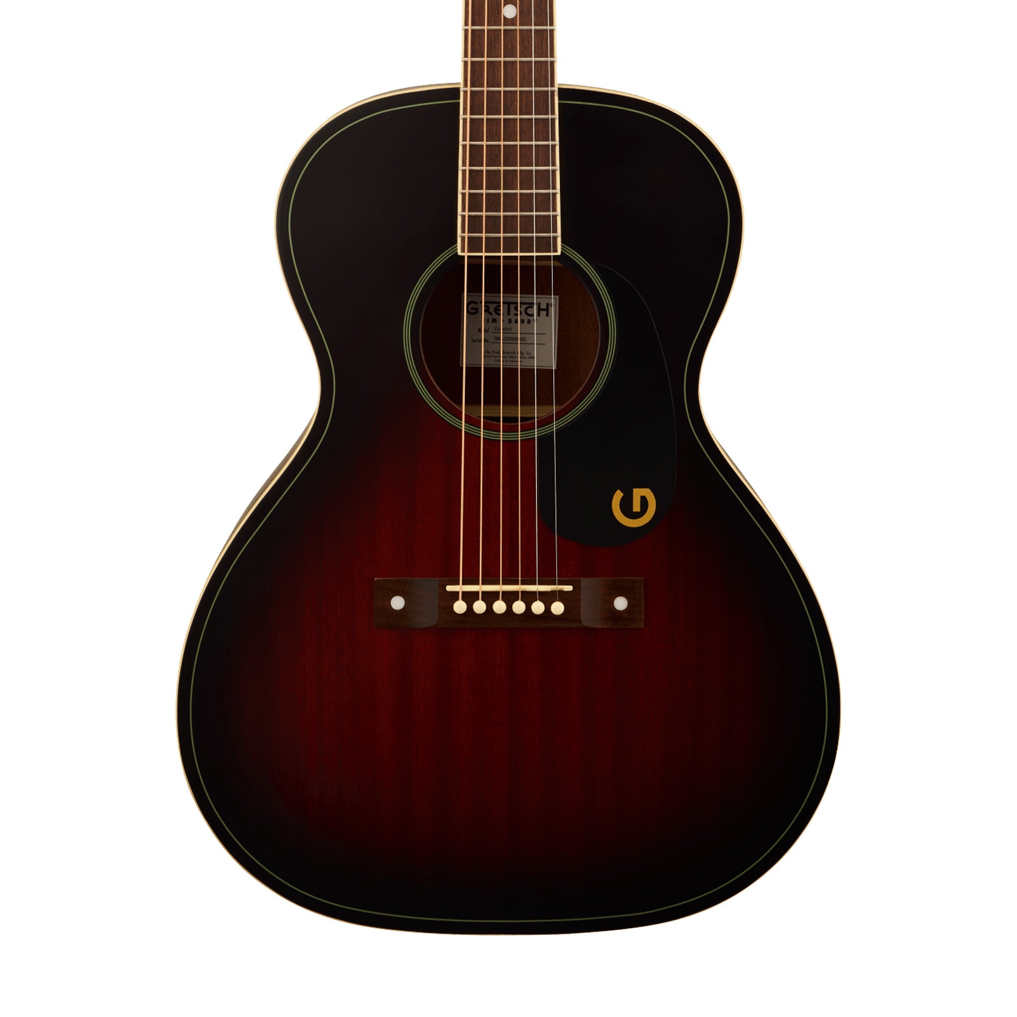 Gretsch Jim Dandy Concert Acoustic Guitar, Deep Cherry Burst | Zoso Music Sdn Bhd