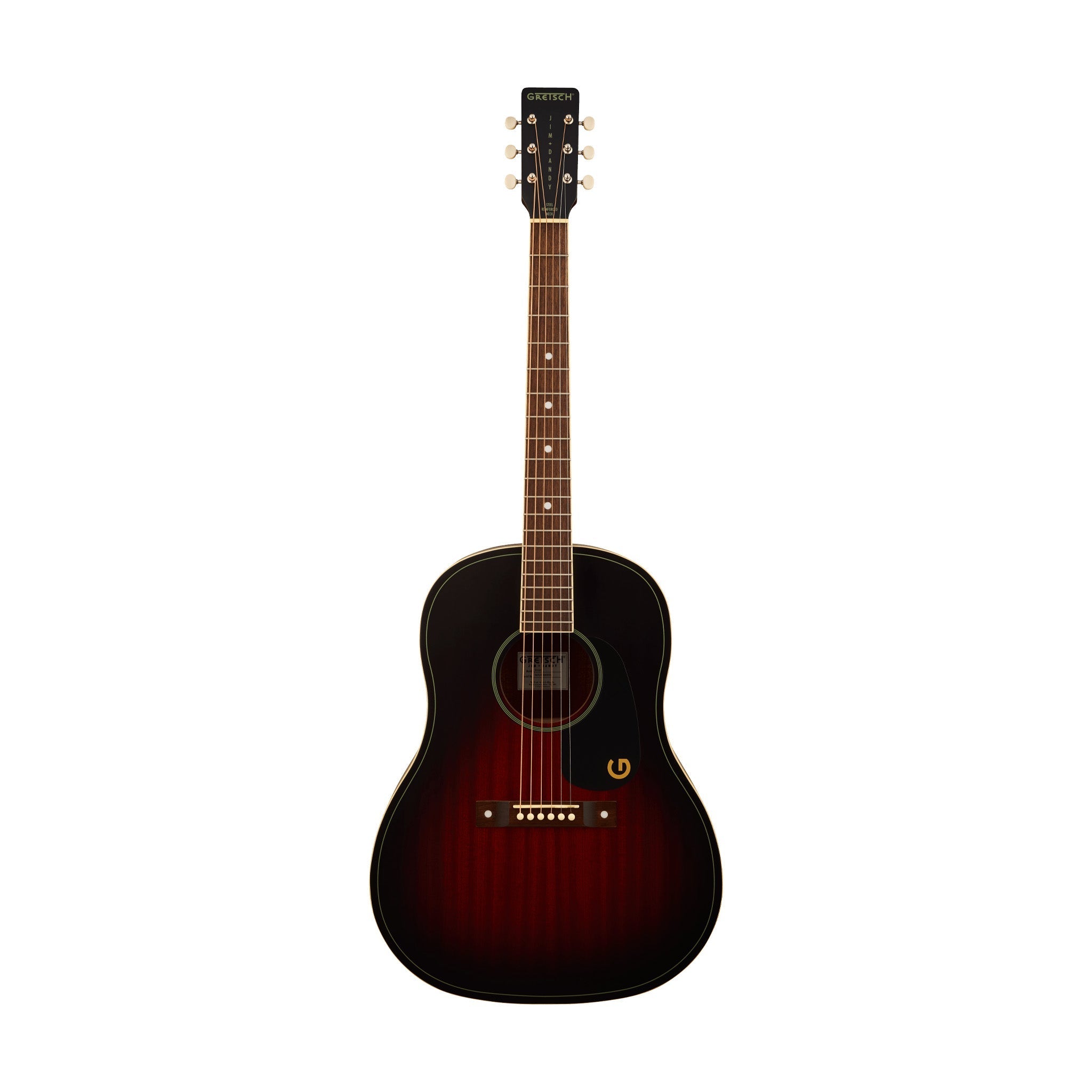 Gretsch Jim Dandy Dreadnought Acoustic Guitar, Deep Cherry Burst |  GRETSCH |  ACOUSTIC GUITAR |  Zoso Music