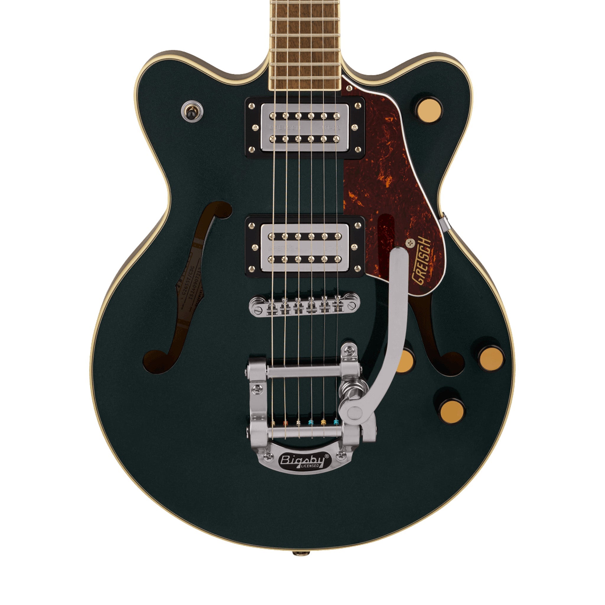 Gretsch G2655T Streamliner Center Block Jr. Double-Cut Electric Guitar, Cadillac Green | Zoso Music Sdn Bhd