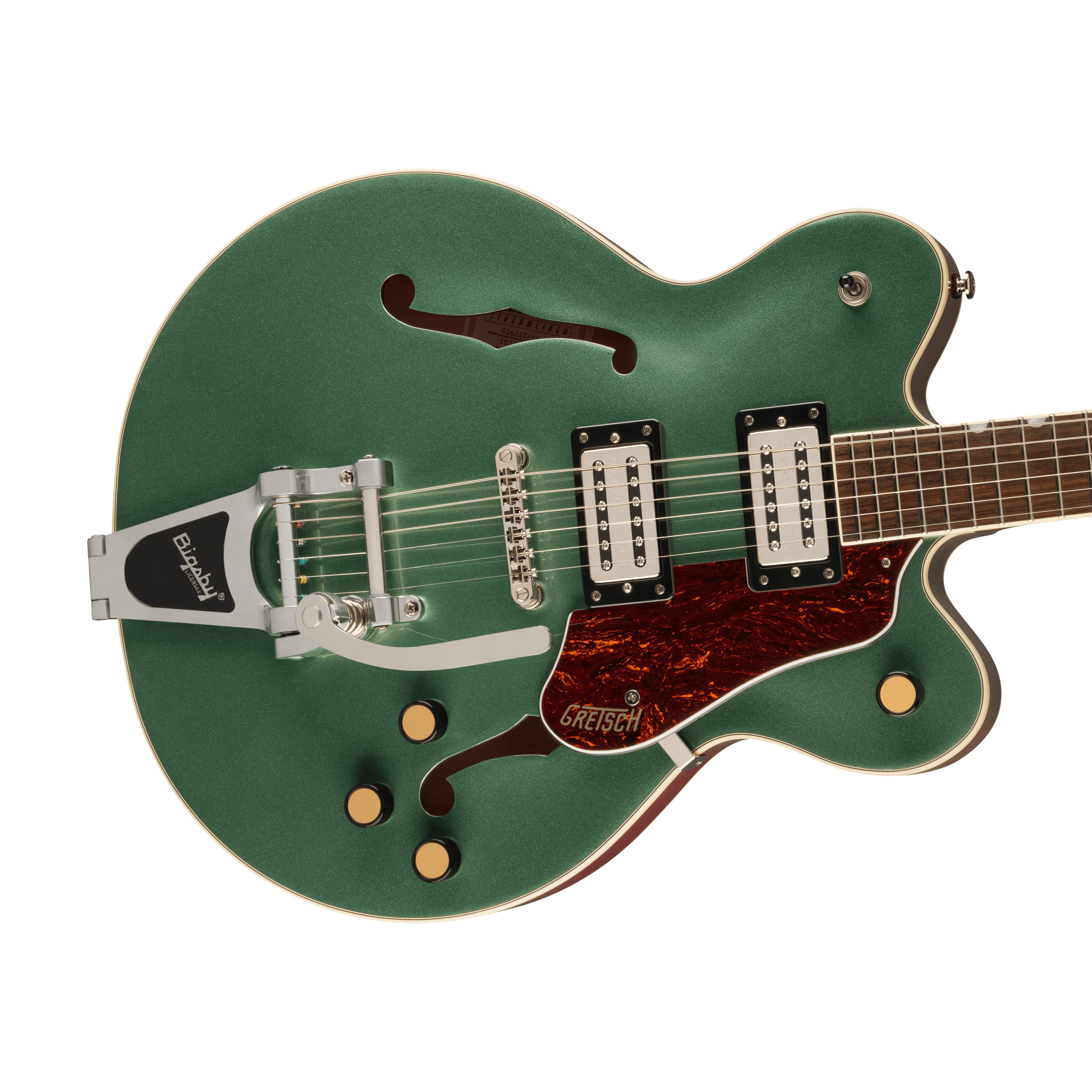 Gretsch G2622T Streamliner Center Block Double-Cut Electric Guitar, Steel Olive |  GRETSCH |  ELECTRIC GUITAR |  Zoso Music