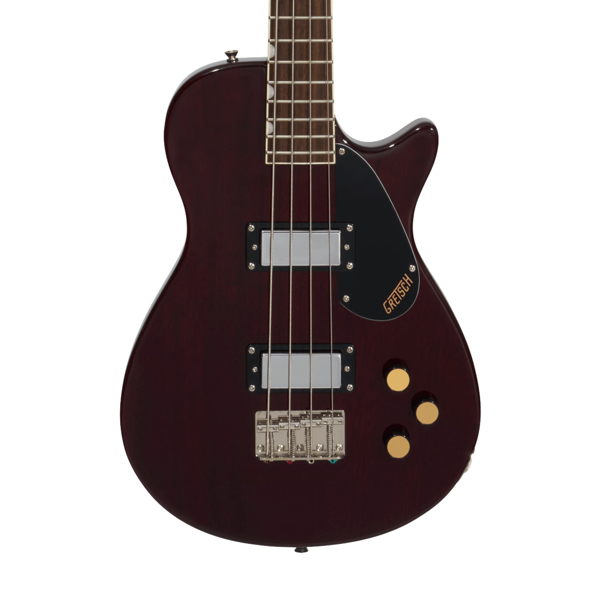 Gretsch Streamliner Jet Club Bass Single-Cut Guitar, Laurel FB, Walnut Stain | Zoso Music Sdn Bhd