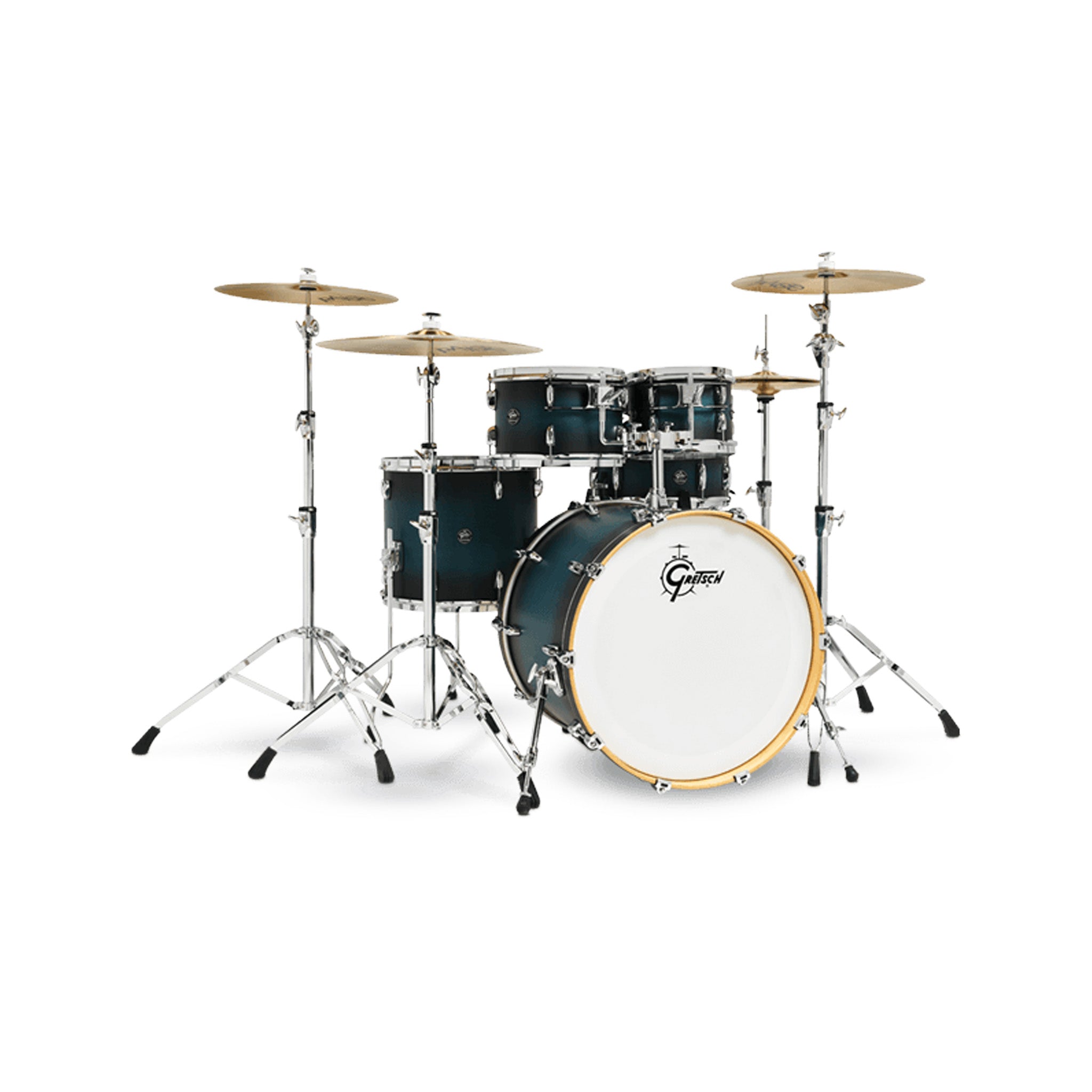 Gretsch RN2-E605-SABB Renown Maple 5Pc Drum Shell Kit Set (20inch Bass), Satin Antique Blue Burst | Zoso Music Sdn Bhd