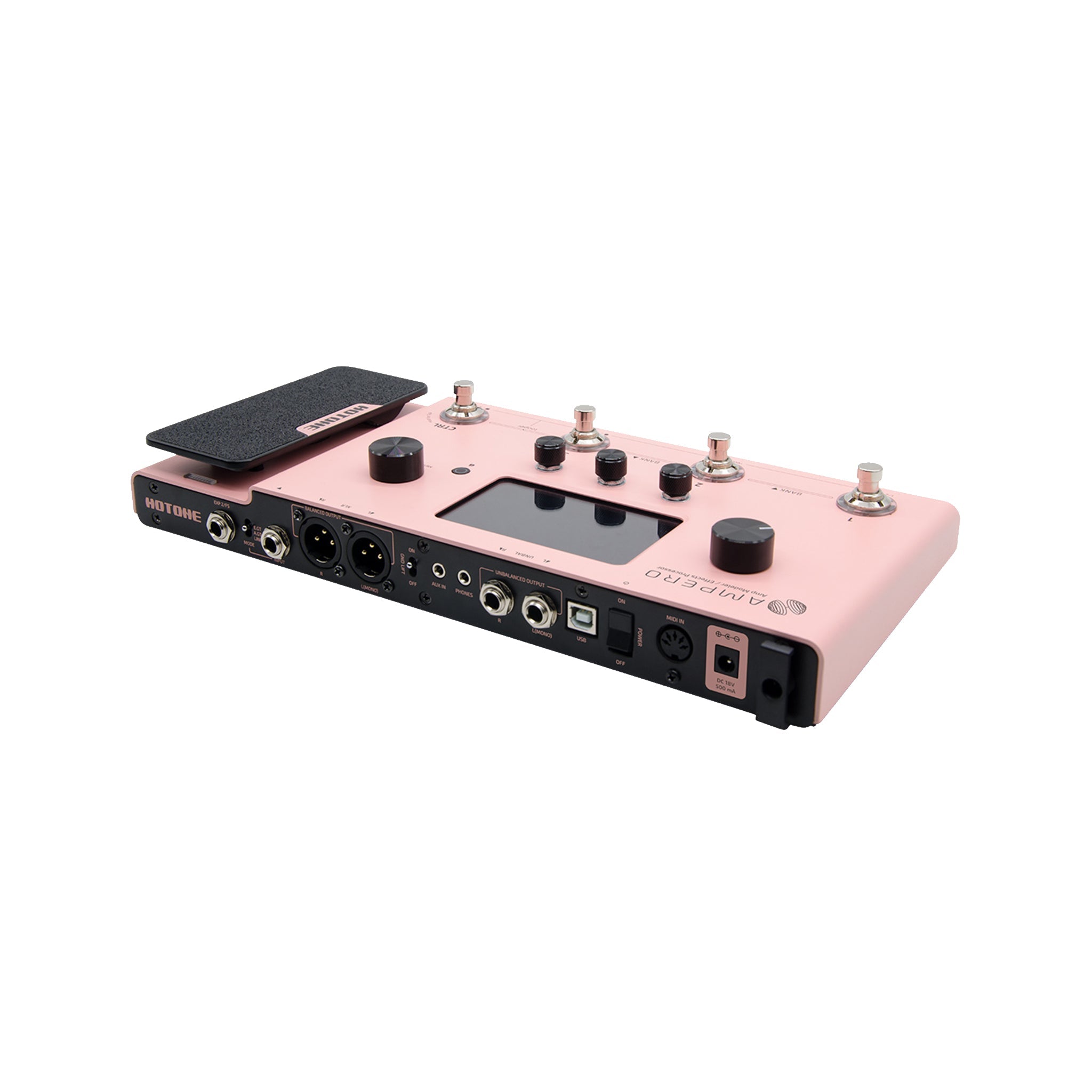 Hotone Limited Edition MP-100 Ampero Multieffects Pedal, Pink Zoso Music