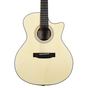 Harmony Foundation Series Terra GA Cutaway Acoustic Guitar, Natural Satin | Zoso Music Sdn Bhd