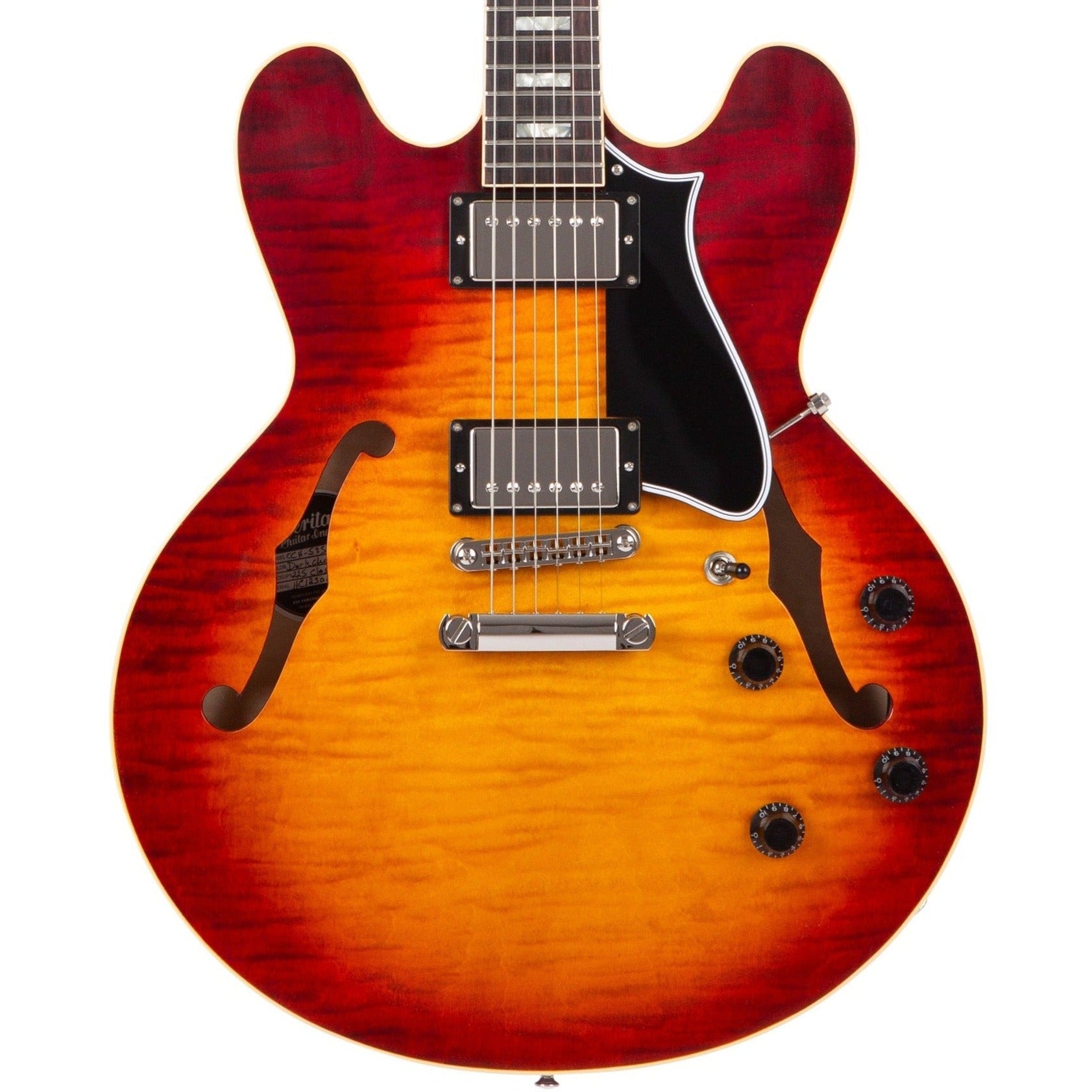 Heritage Custom Shop Core Collection H-535 Electric Guitar with Case, Dark Cherry Sunburst | Zoso Music Sdn Bhd
