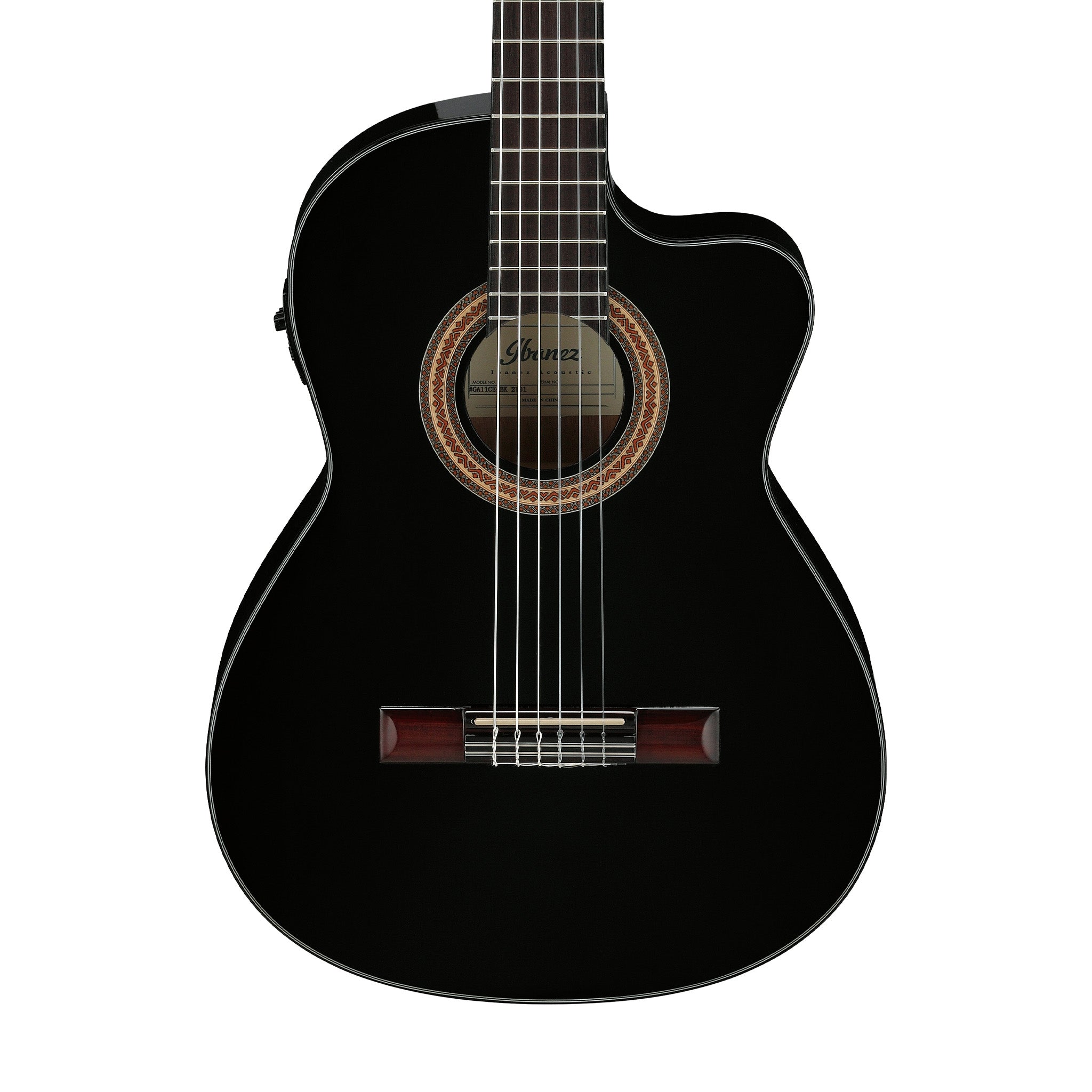 Ibanez GA11CE Classical Acoustic Guitar - Black | Zoso Music Sdn Bhd