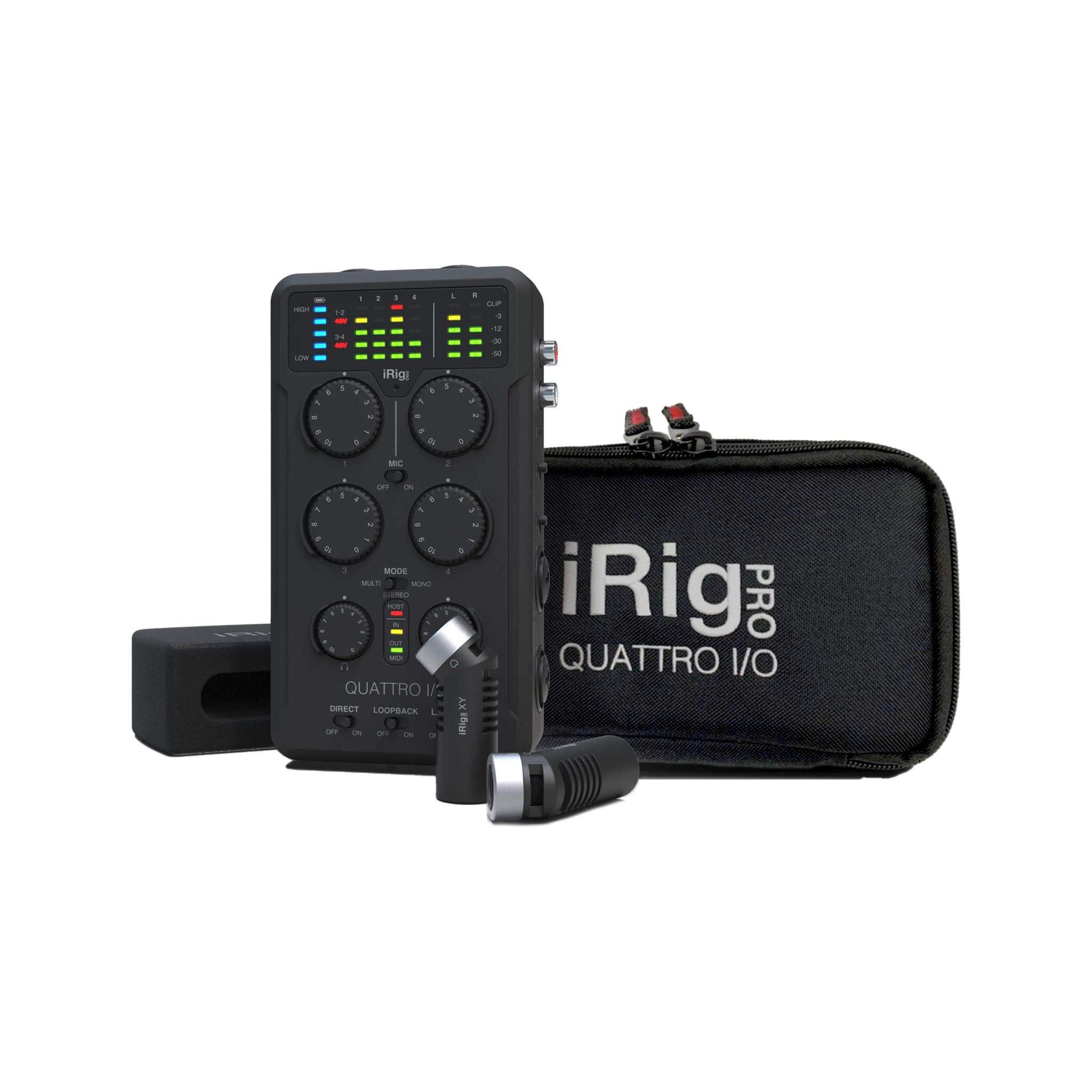 IK Multimedia iRig Pro Quattro I/O With Case Zoso Music 