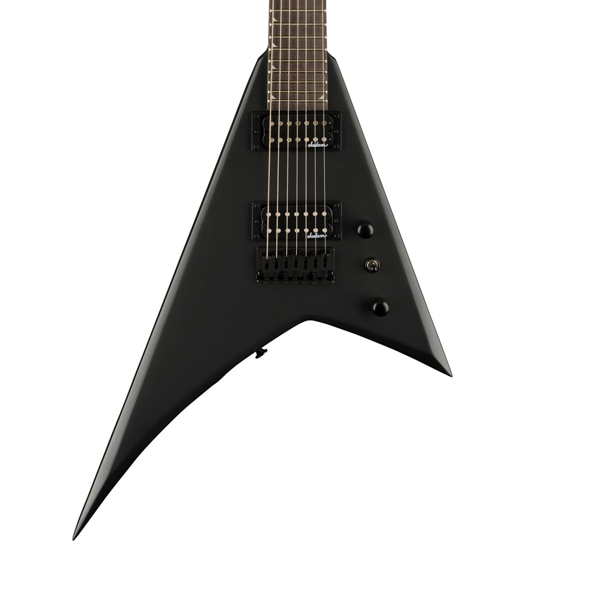 Jackson JS Series Rhoads JS22-7 RR HT 7-String Electric Guitar, Amaranth FB, Satin Black |  JACKSON |  ELECTRIC GUITAR |  Zoso Music