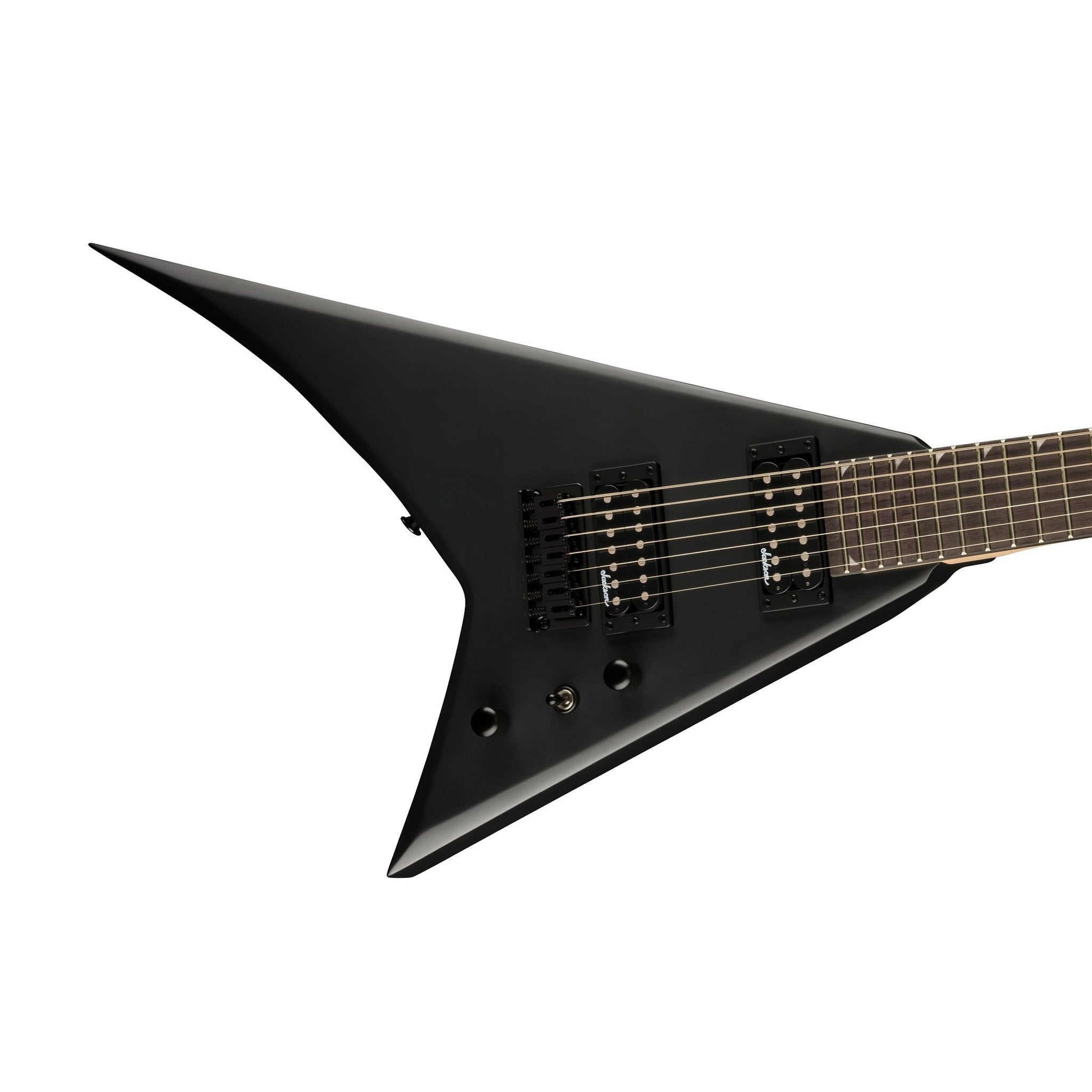 Jackson JS Series Rhoads JS22-7 RR HT 7-String Electric Guitar, Amaranth FB, Satin Black |  JACKSON |  ELECTRIC GUITAR |  Zoso Music