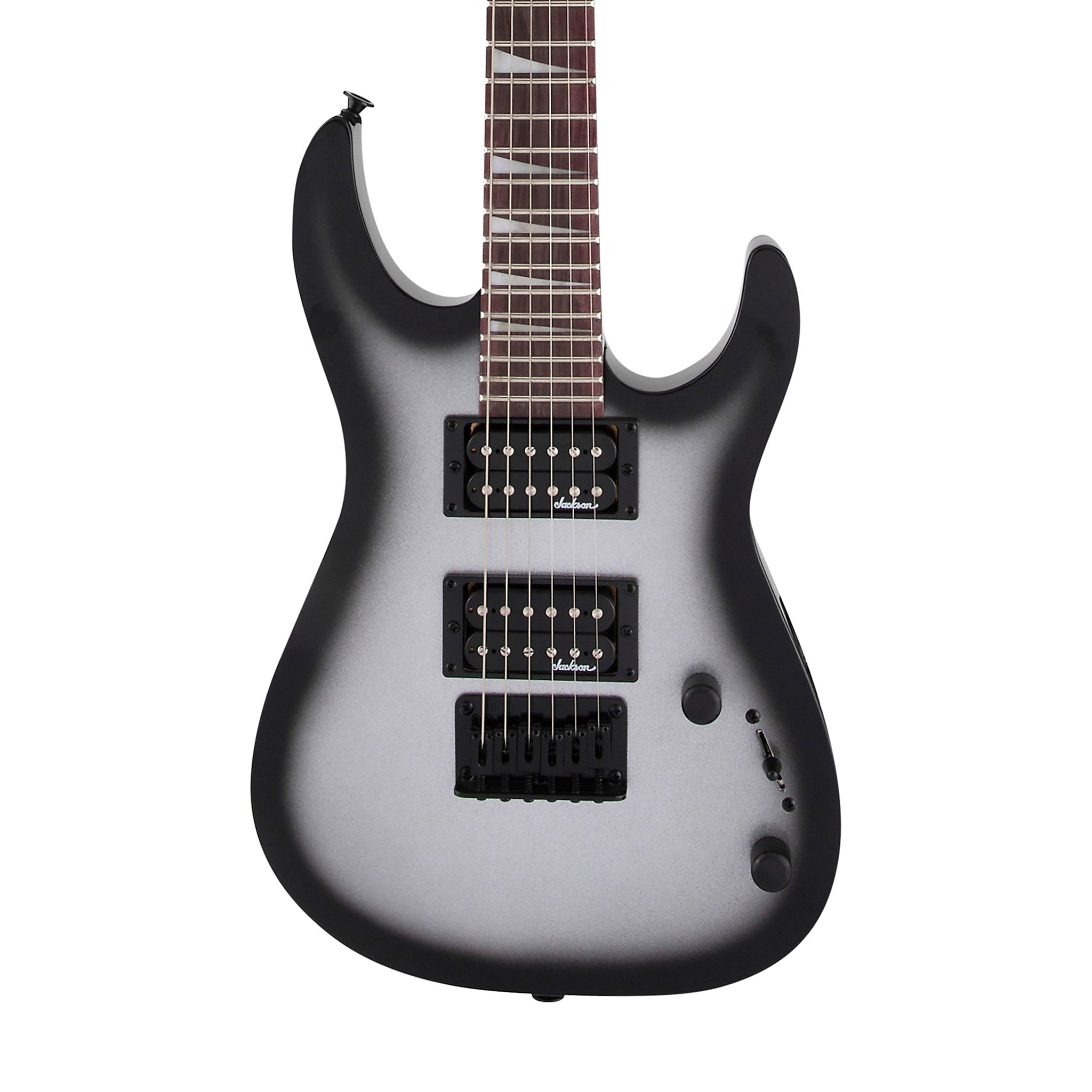 Jackson JS Series Dinky Minion JS1X Electric Guitar, Amaranth FB, Metallic Silver Burst | Zoso Music Sdn Bhd