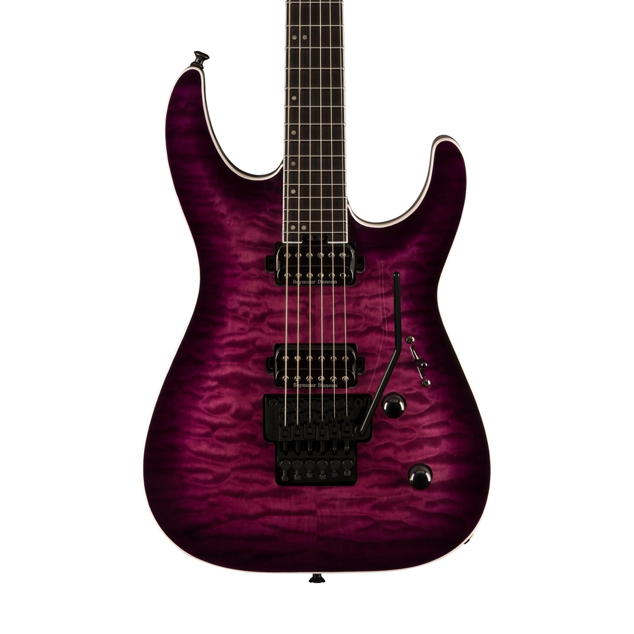 Jackson Pro Plus Series Dinky DKAQ Electric Guitar, Ebony FB, Transparent Purple Burst | Zoso Music Sdn Bhd
