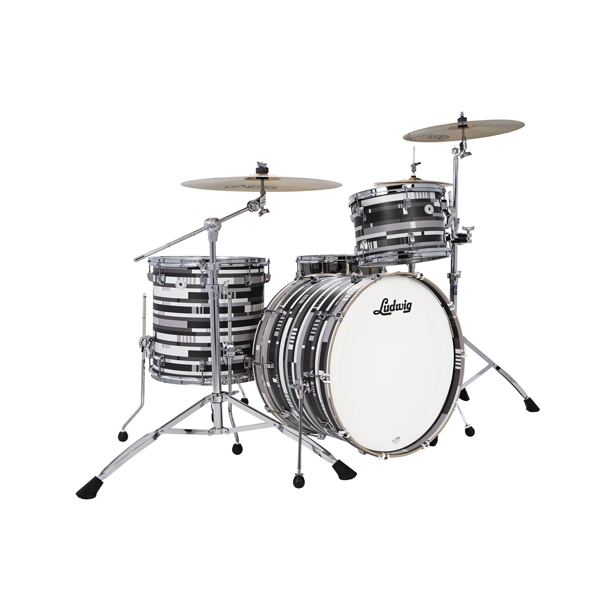 Ludwig L24233TXDB Neusonic 3-Piece Shell Pack (22B+12T+16F), Digital Black Oyster