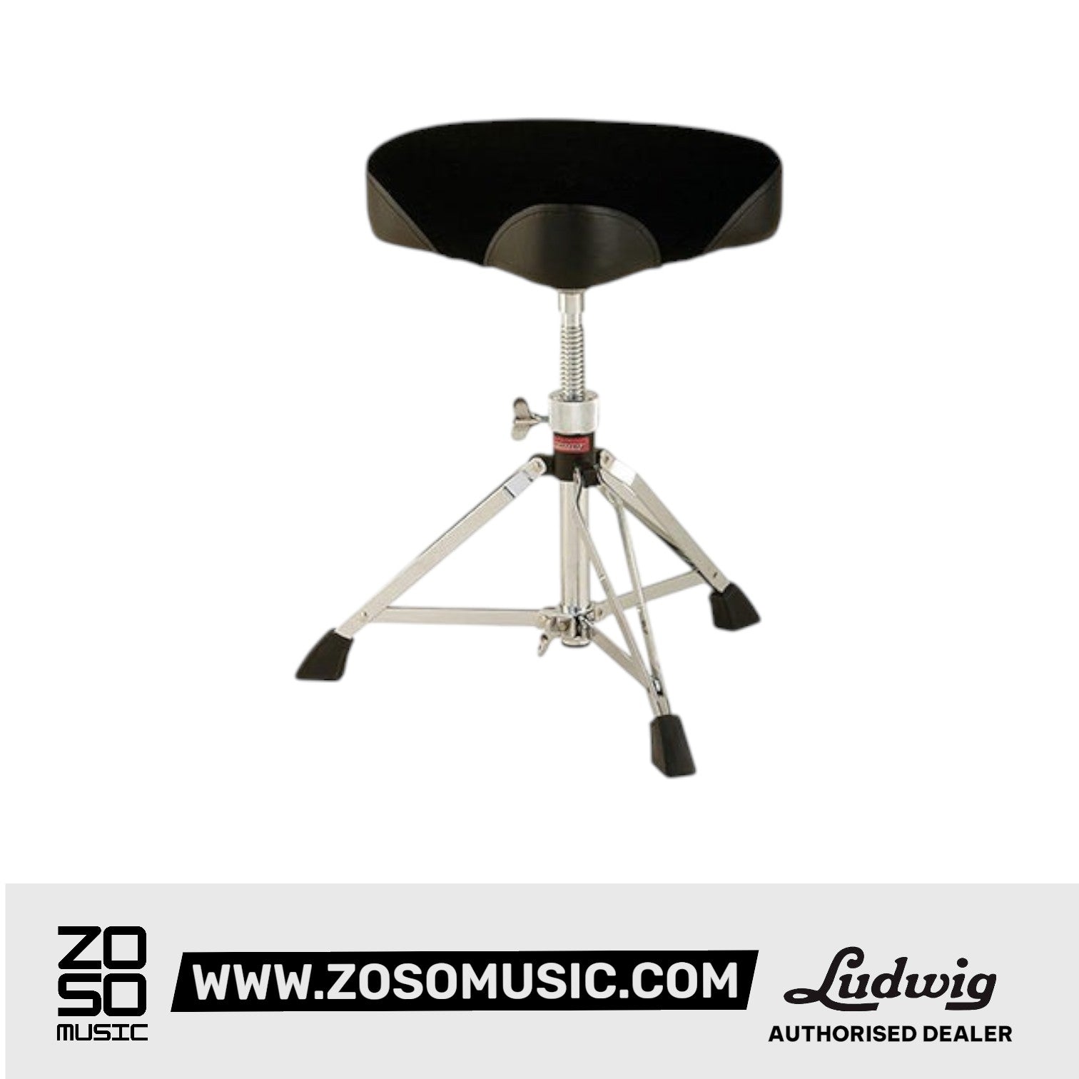 Ludwig L349TH Accent Throne, Saddle |  LUDWIG |  DRUM-STOOL/THRONE |  Zoso Music
